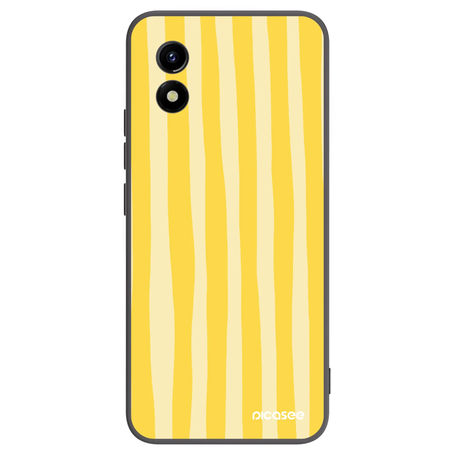 Picasee fekete szilikon tok az alábbi mobiltelefonokra Vivo Y01 - Lines lemon