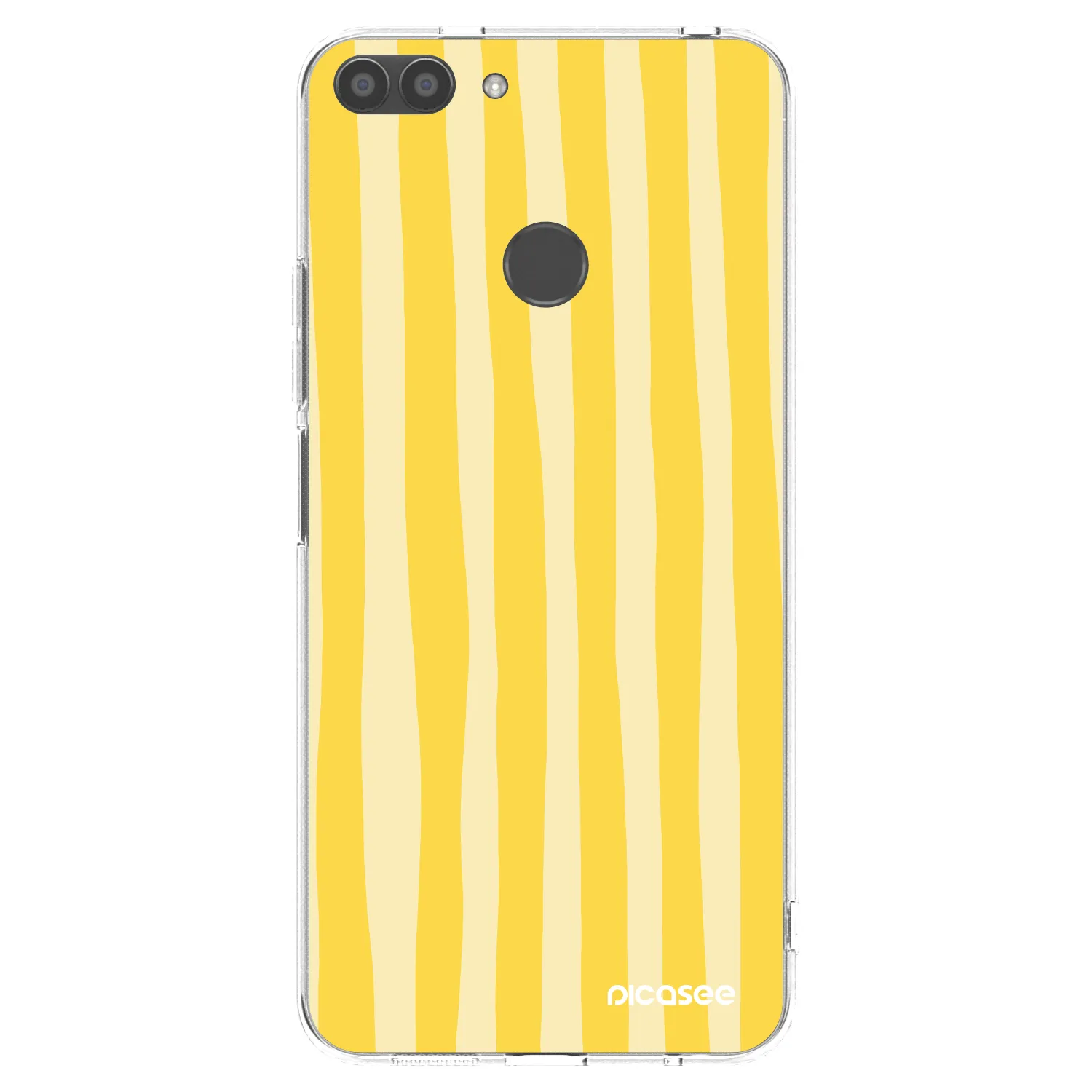 Picasee átlátszó szilikon tok az alábbi mobiltelefonokra Huawei P Smart - Lines lemon