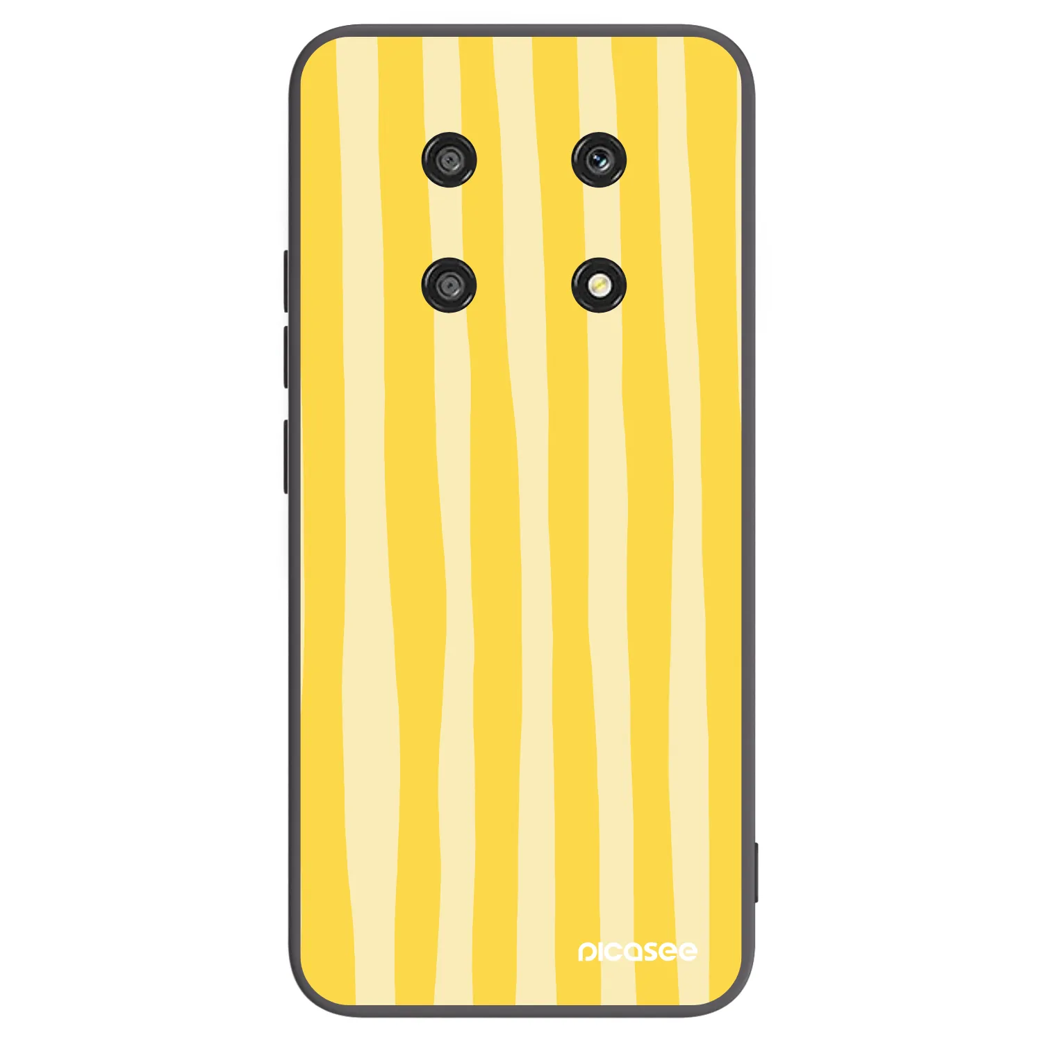 Picasee fekete szilikon tok az alábbi mobiltelefonokra Honor Magic4 Lite 5G - Lines lemon