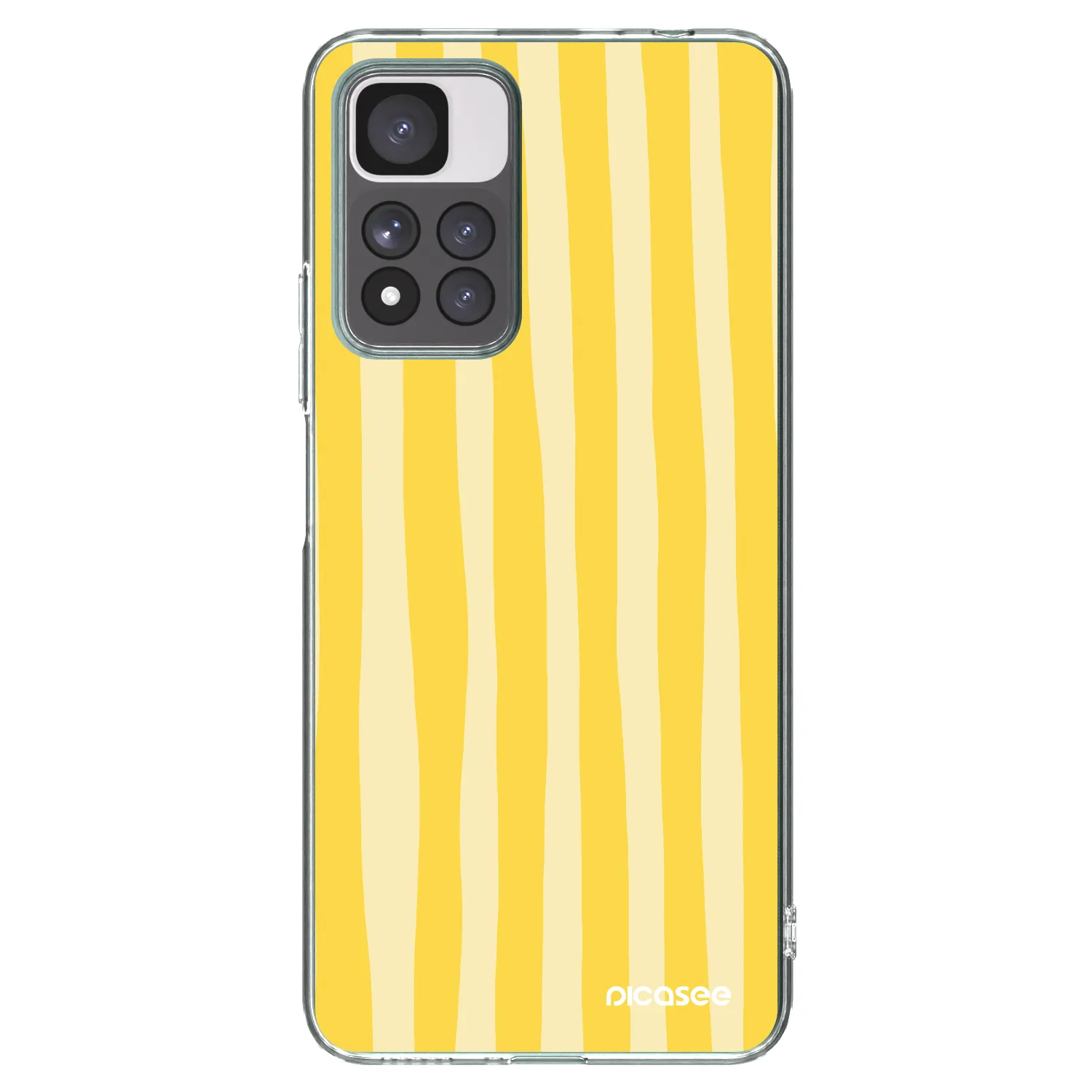 Picasee átlátszó szilikon tok az alábbi mobiltelefonokra Xiaomi Redmi Note 11 Pro+ 5G - Lines lemon