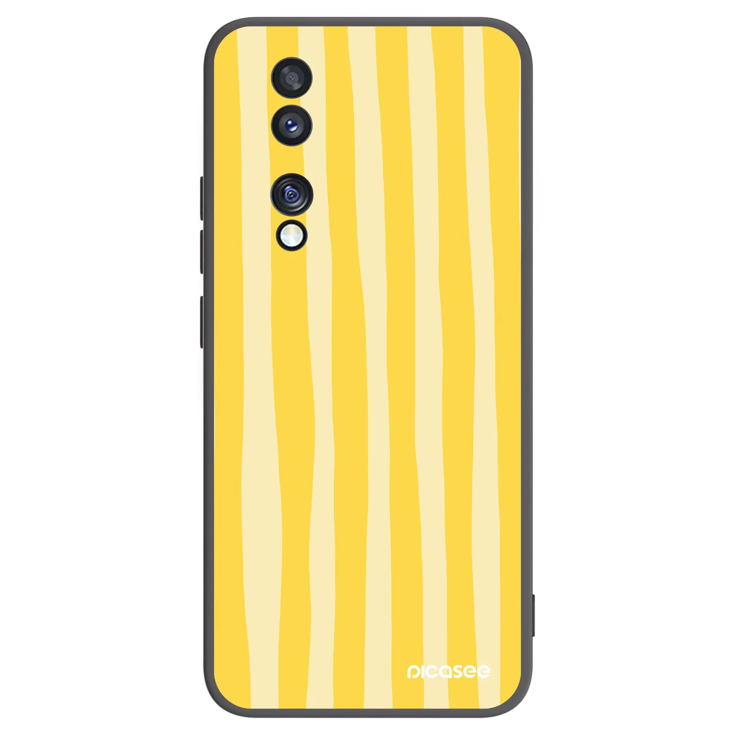 Picasee fekete szilikon tok az alábbi mobiltelefonokra Honor 70 - Lines lemon