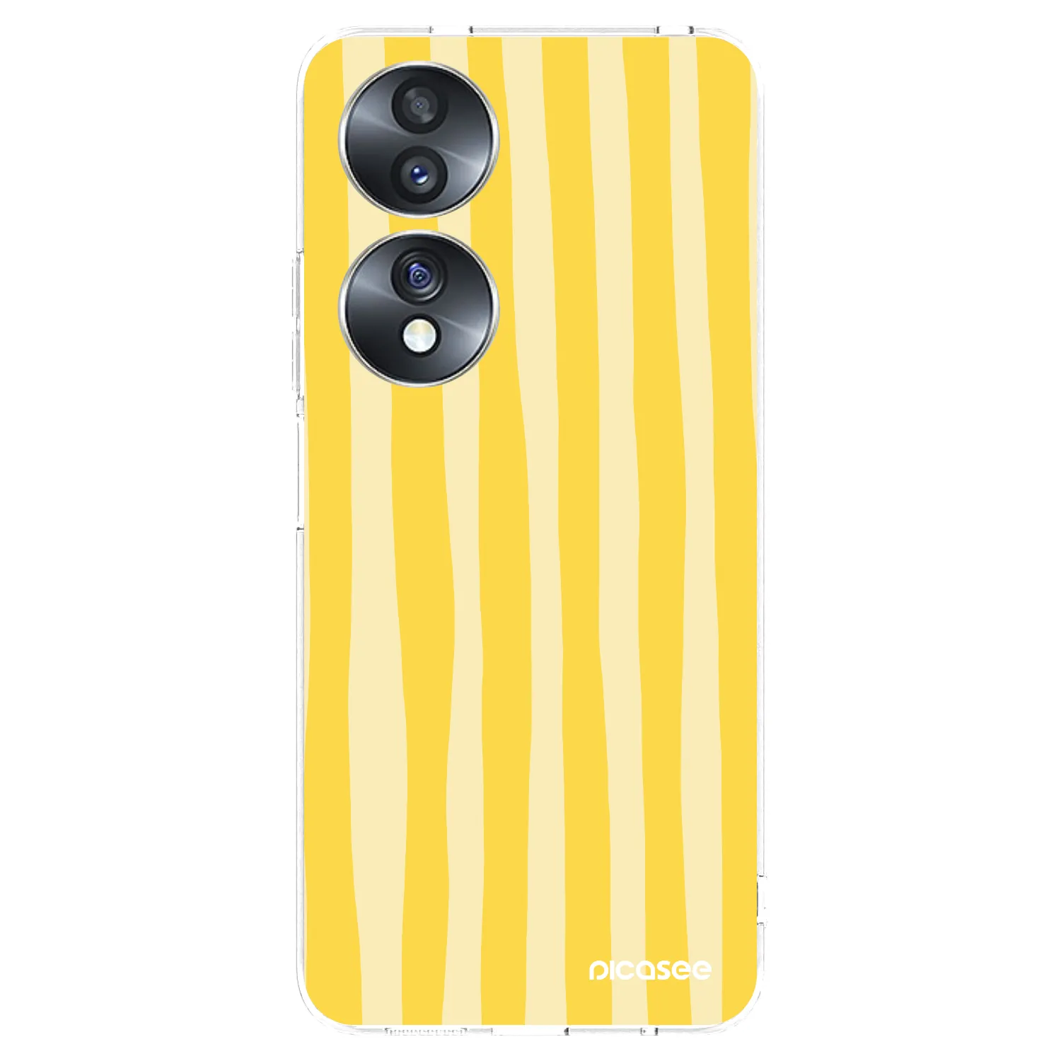 Picasee átlátszó szilikon tok az alábbi mobiltelefonokra Honor 70 - Lines lemon