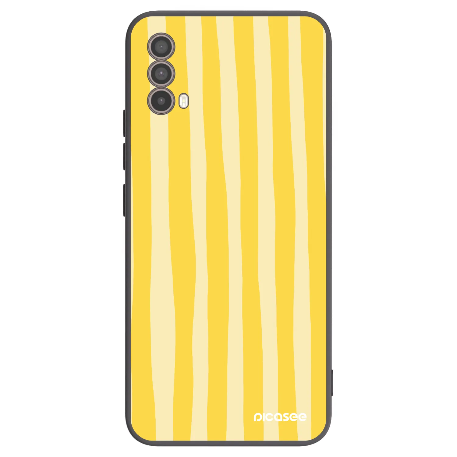 Picasee fekete szilikon tok az alábbi mobiltelefonokra Motorola Moto E40 - Lines lemon
