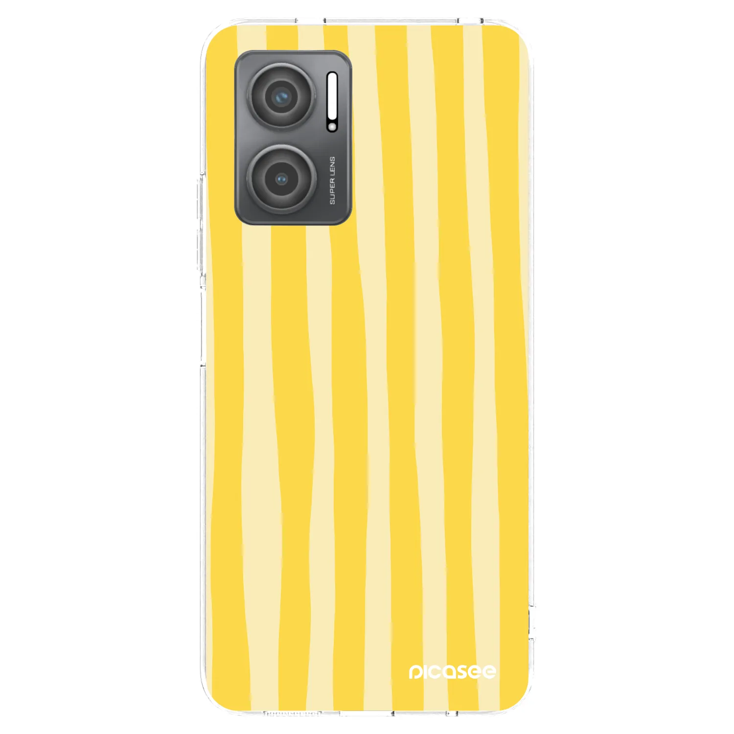Picasee átlátszó szilikon tok az alábbi mobiltelefonokra Xiaomi Redmi 10 5G - Lines lemon