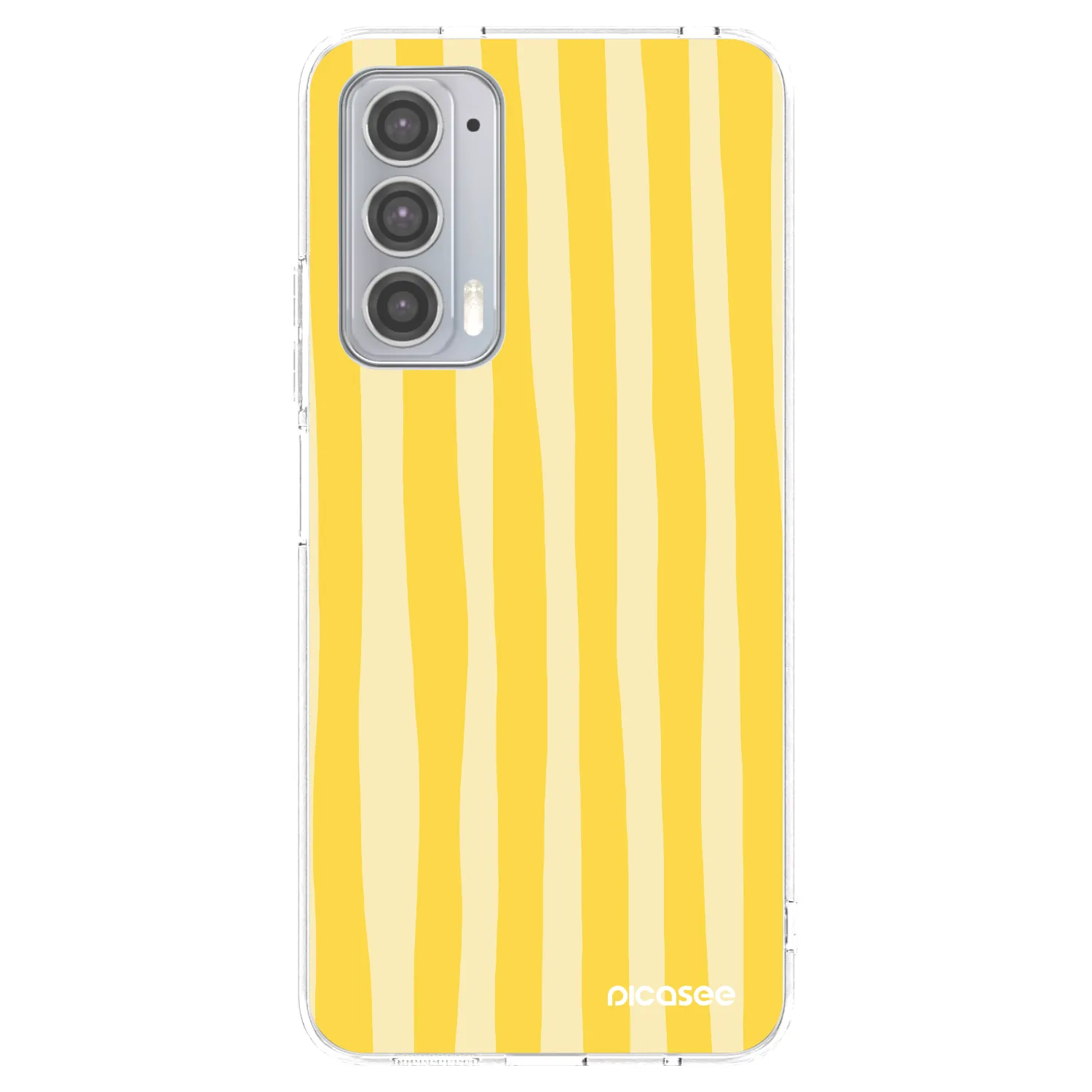 Picasee átlátszó szilikon tok az alábbi mobiltelefonokra Motorola Edge 20 - Lines lemon