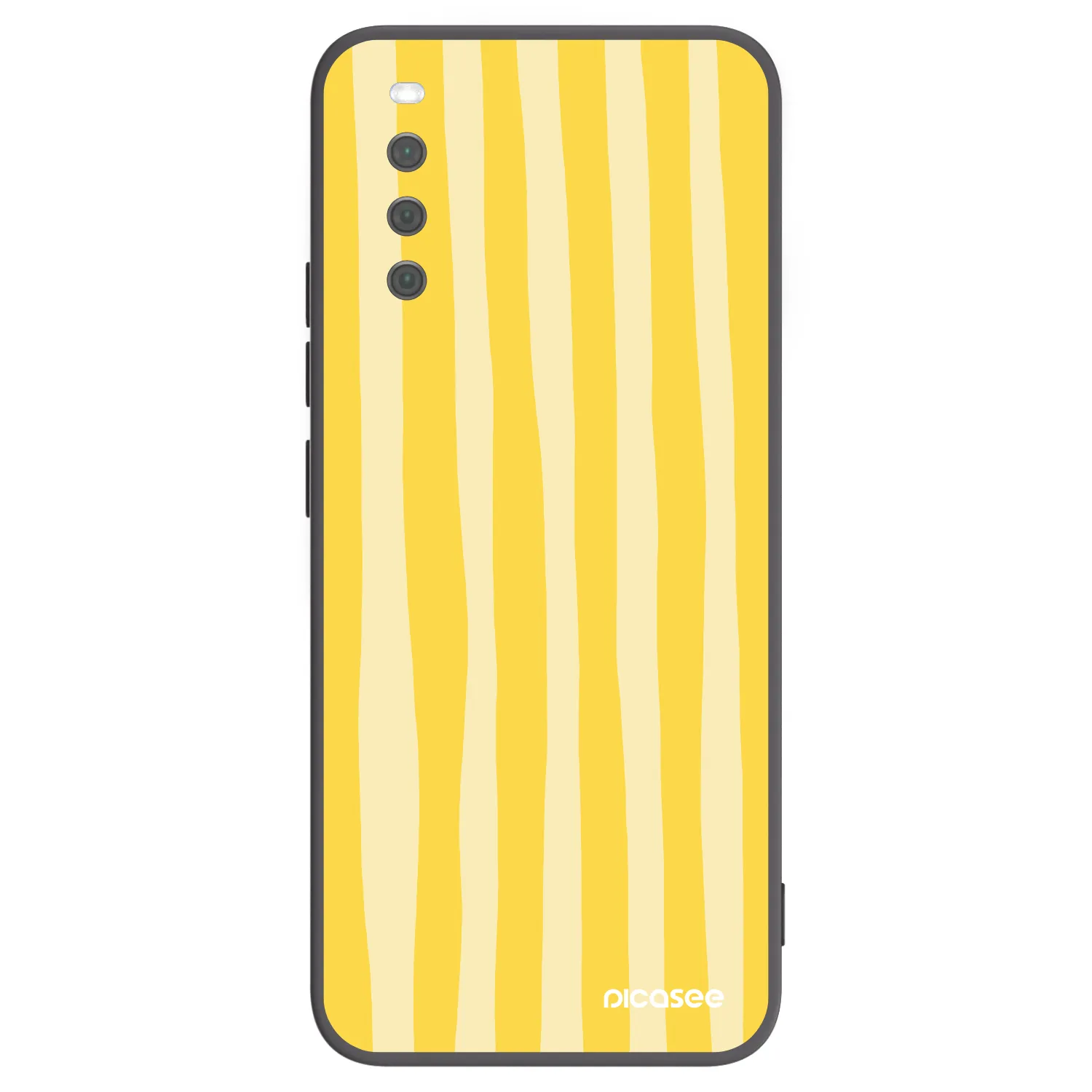 Picasee fekete szilikon tok az alábbi mobiltelefonokra Sony Xperia 10 III - Lines lemon
