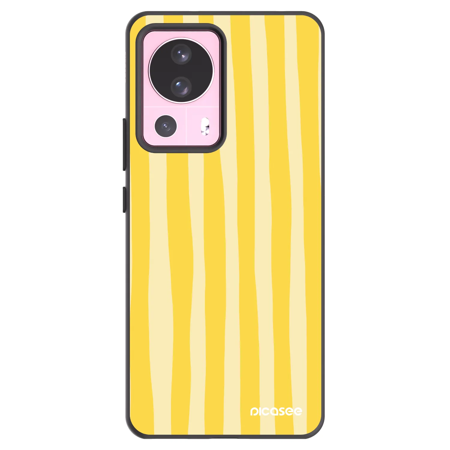 Picasee fekete szilikon tok az alábbi mobiltelefonokra Xiaomi 13 Lite - Lines lemon