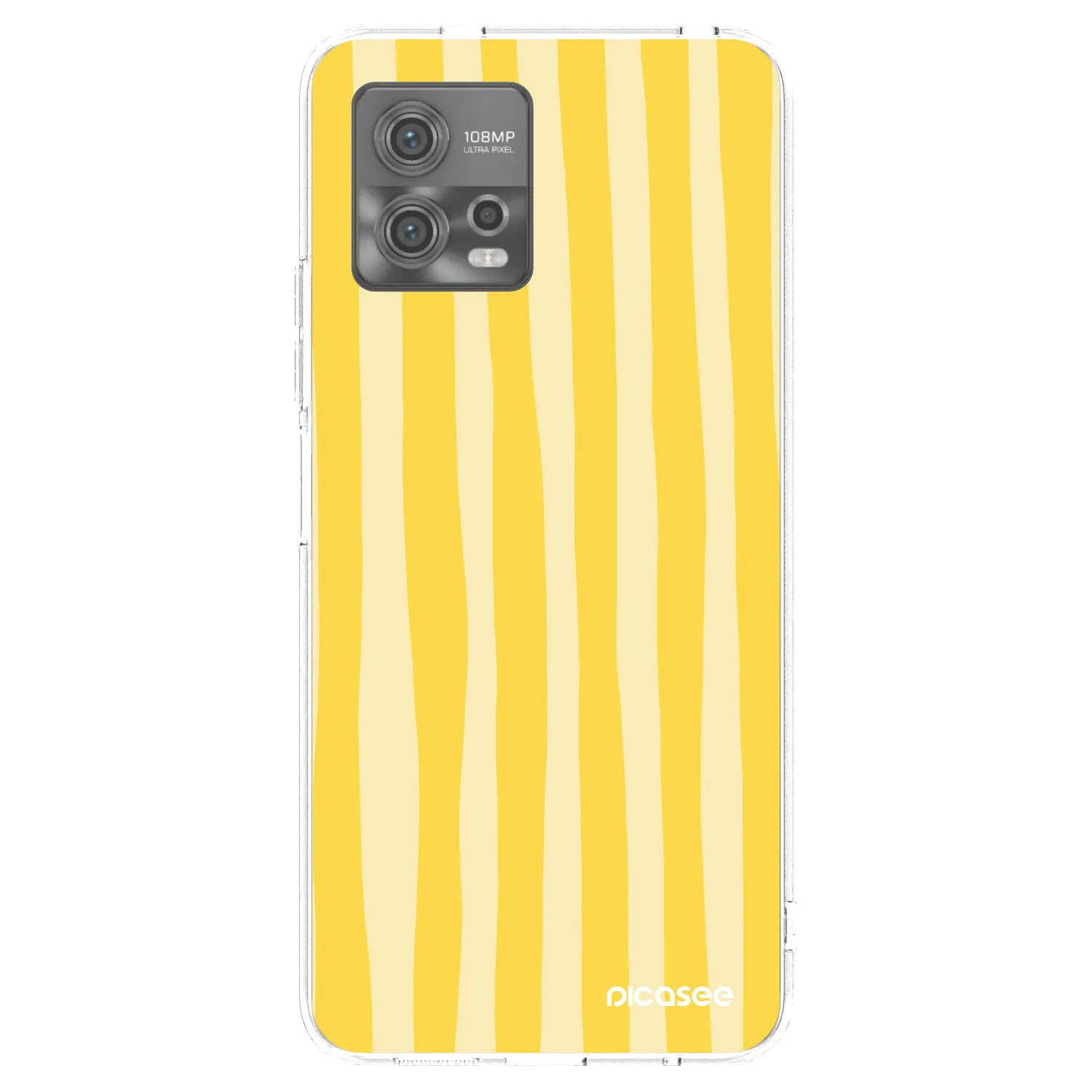 Picasee átlátszó szilikon tok az alábbi mobiltelefonokra Motorola Moto G72 - Lines lemon