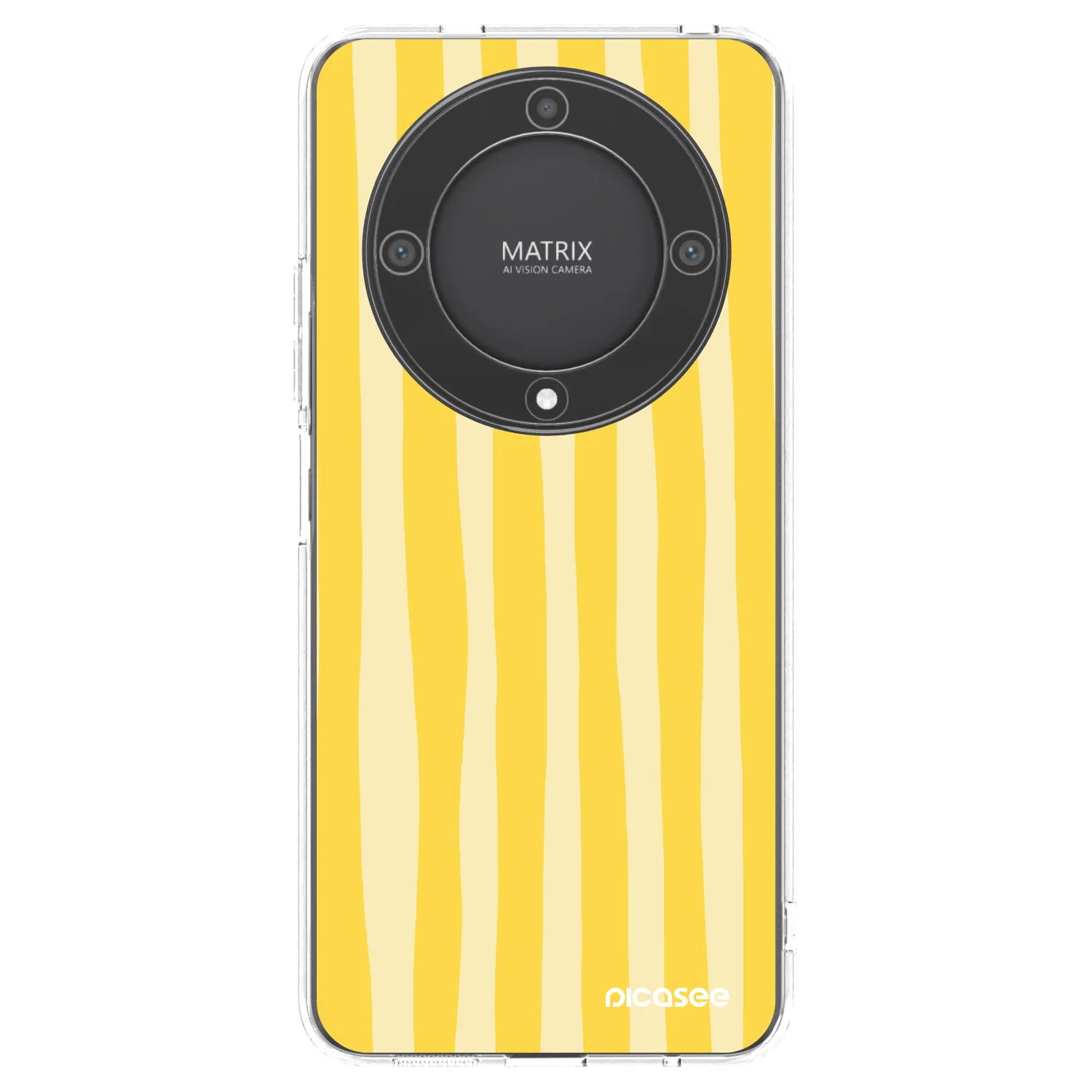 Picasee átlátszó szilikon tok az alábbi mobiltelefonokra Honor Magic5 Lite 5G - Lines lemon