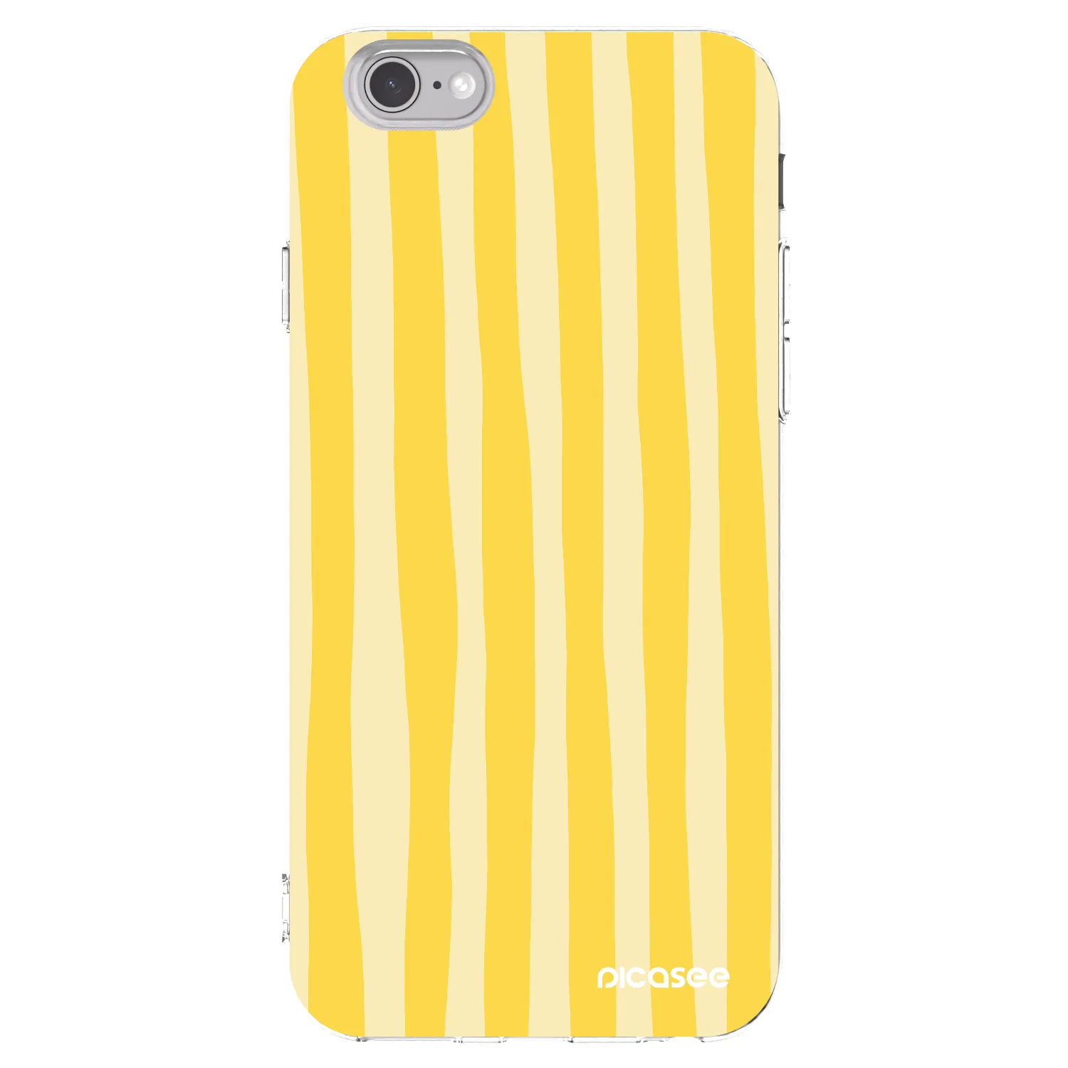Picasee átlátszó szilikon tok az alábbi mobiltelefonokra Apple iPhone 6/6S - Lines lemon