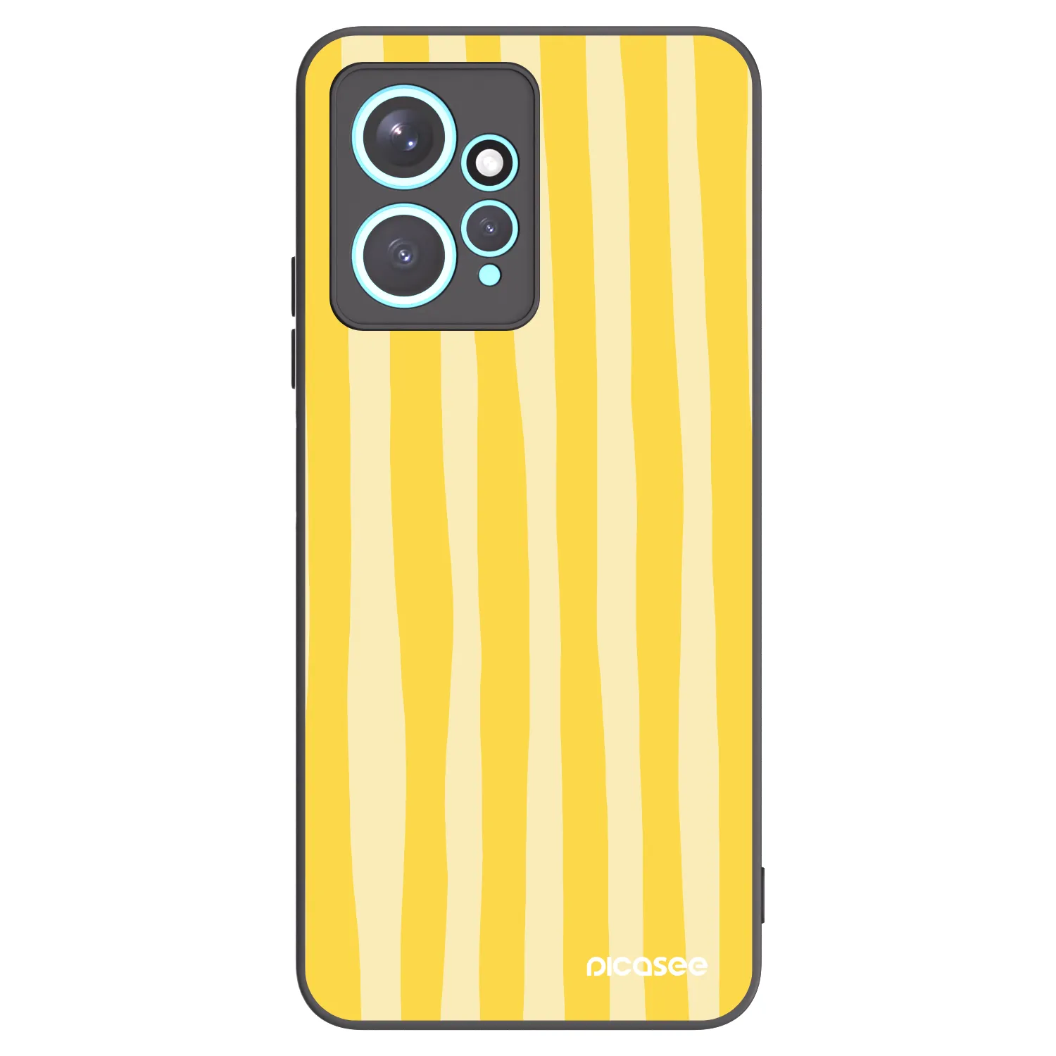 Picasee fekete szilikon tok az alábbi mobiltelefonokra Xiaomi Redmi Note 12 4G - Lines lemon