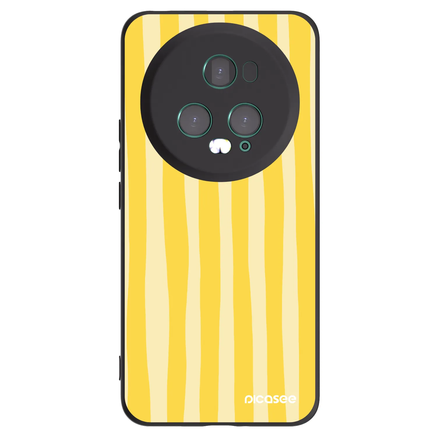 Picasee fekete szilikon tok az alábbi mobiltelefonokra Honor Magic5 Pro - Lines lemon