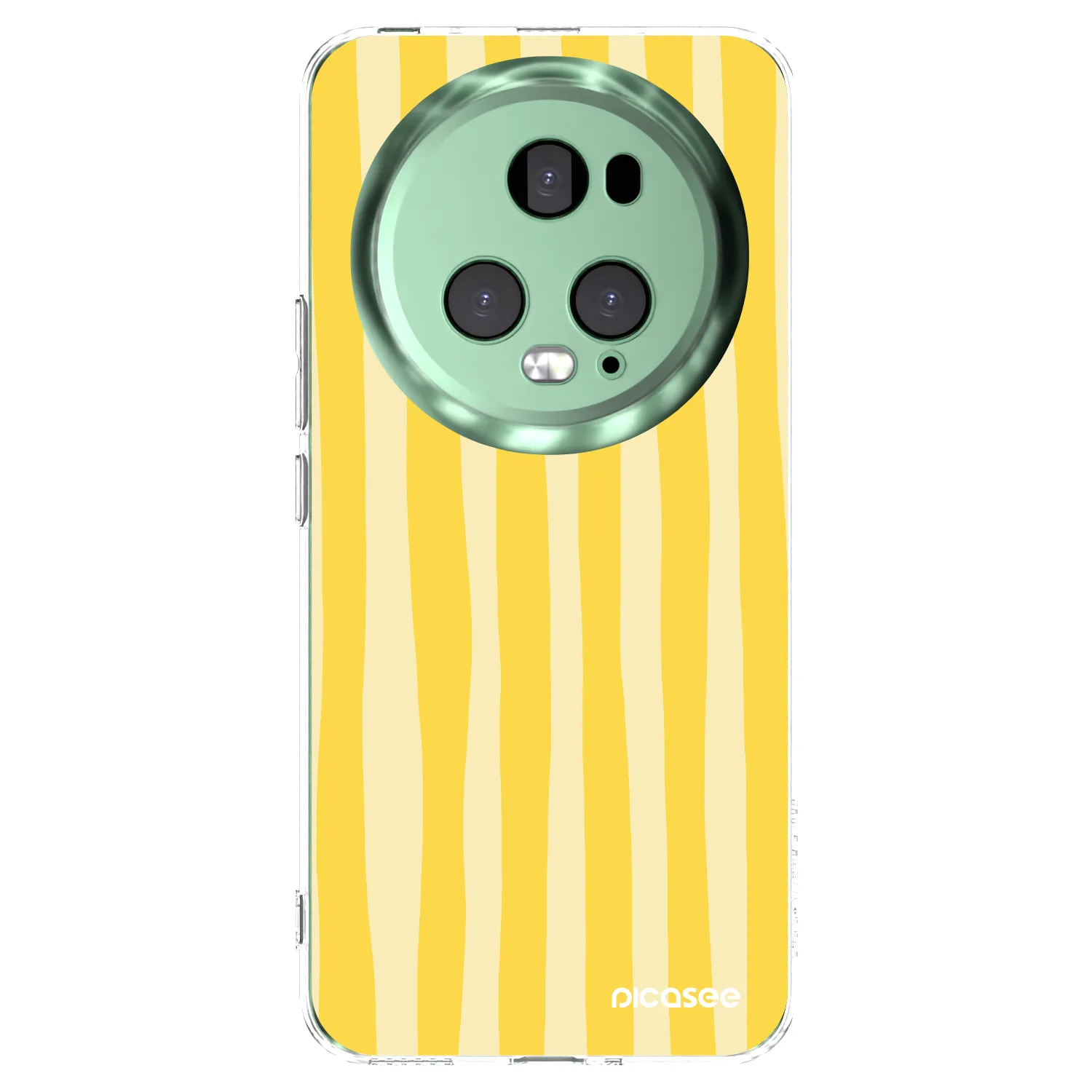 Picasee átlátszó szilikon tok az alábbi mobiltelefonokra Honor Magic5 Pro - Lines lemon