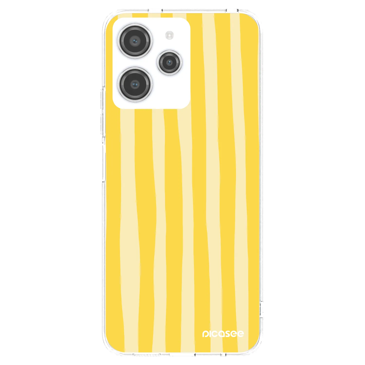 Picasee átlátszó szilikon tok az alábbi mobiltelefonokra Xiaomi Redmi 12 4G - Lines lemon