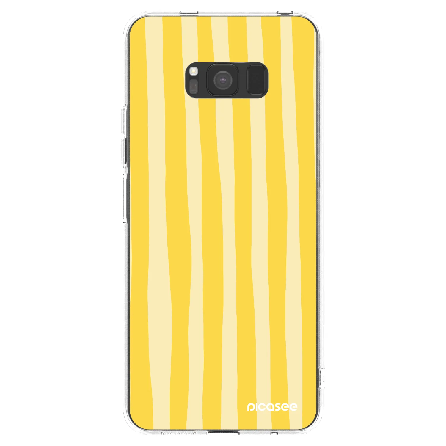Picasee átlátszó szilikon tok az alábbi mobiltelefonokra Samsung Galaxy S8 G950F - Lines lemon