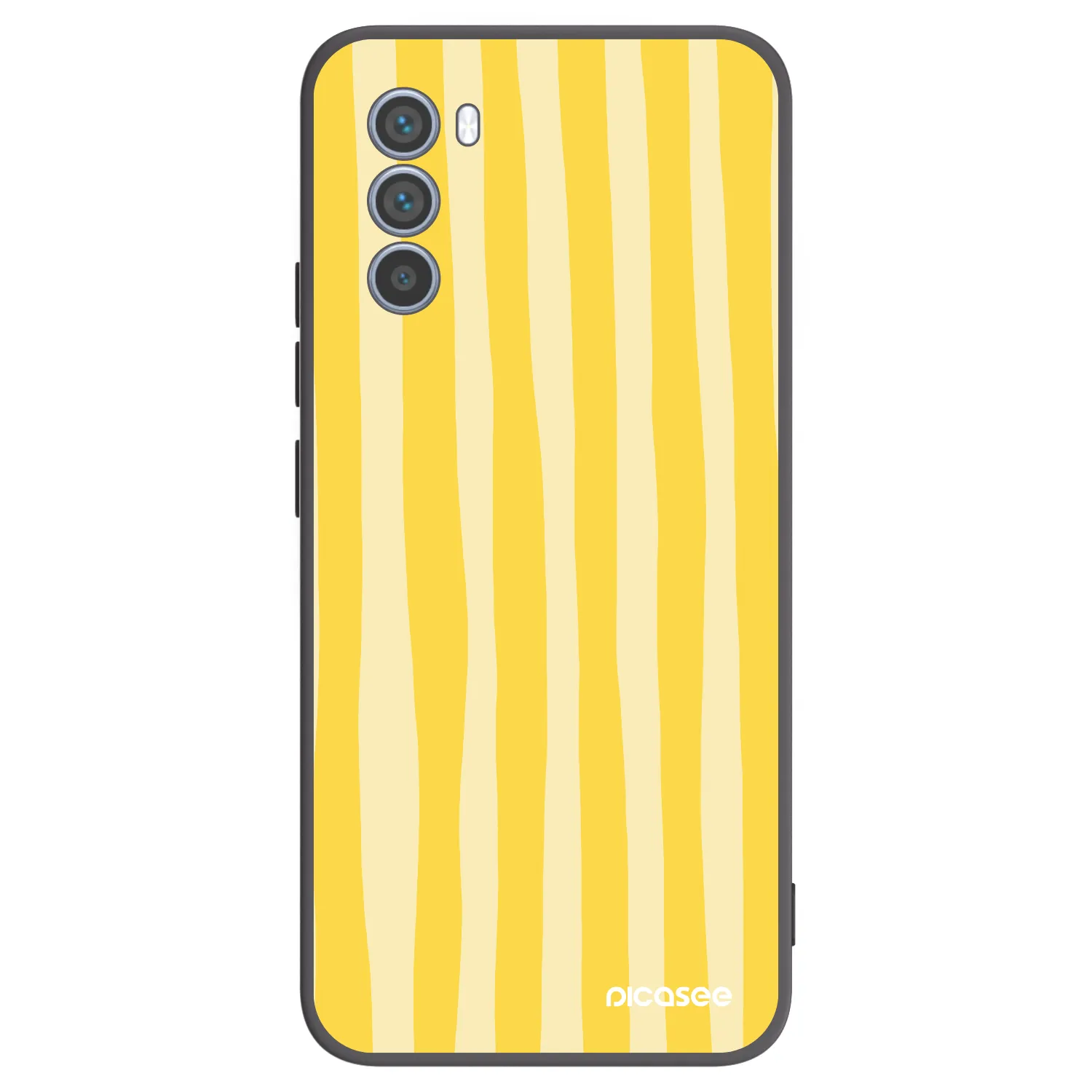 Picasee fekete szilikon tok az alábbi mobiltelefonokra Motorola Moto G62 - Lines lemon