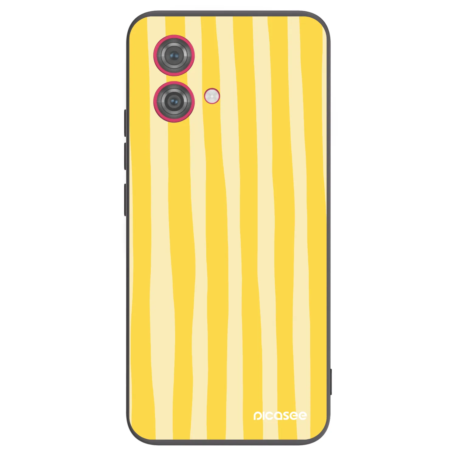 Picasee fekete szilikon tok az alábbi mobiltelefonokra Motorola Moto G84 5G - Lines lemon