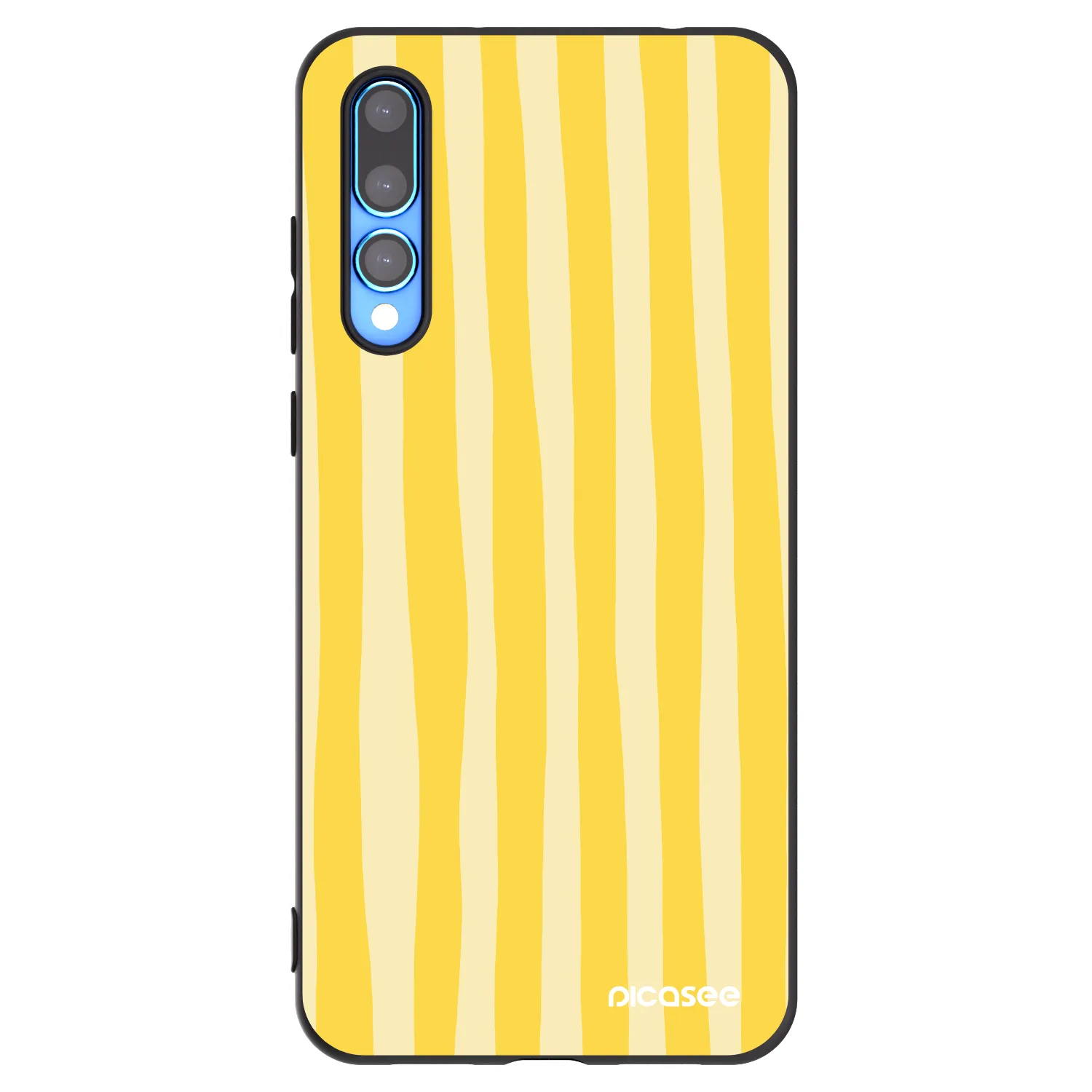 Picasee fekete szilikon tok az alábbi mobiltelefonokra Huawei P20 Pro - Lines lemon