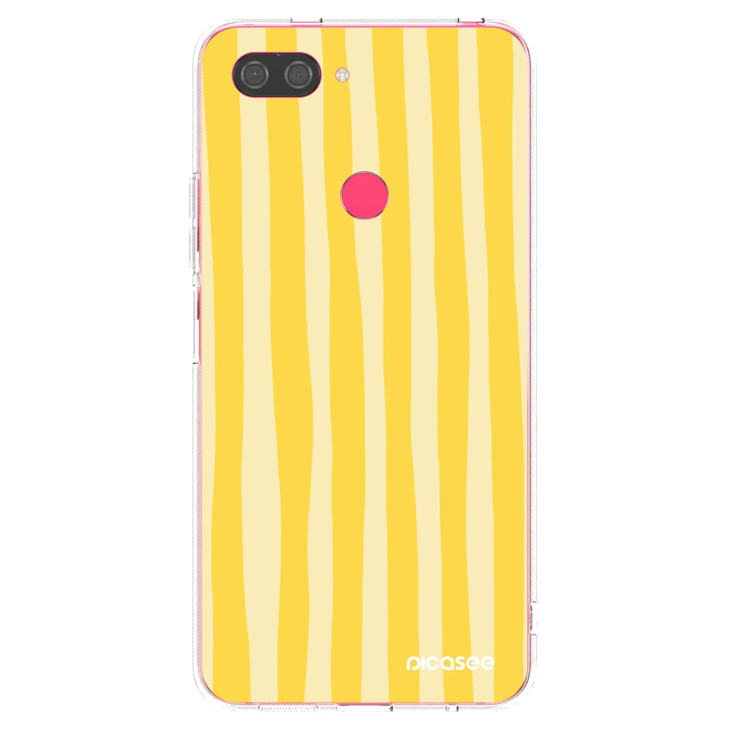 Picasee átlátszó szilikon tok az alábbi mobiltelefonokra Xiaomi Mi 8 Lite - Lines lemon