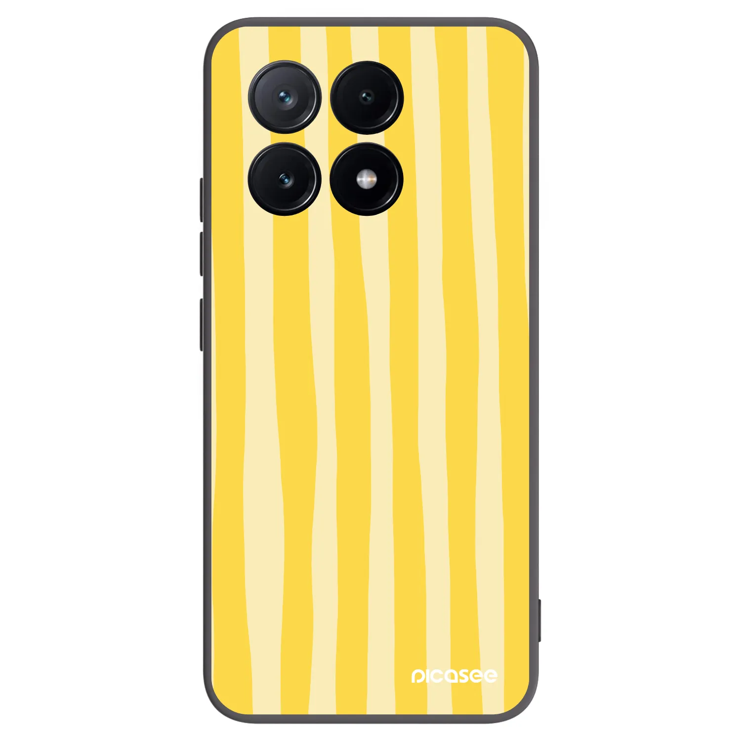 Picasee fekete szilikon tok az alábbi mobiltelefonokra Xiaomi Poco X6 Pro - Lines lemon
