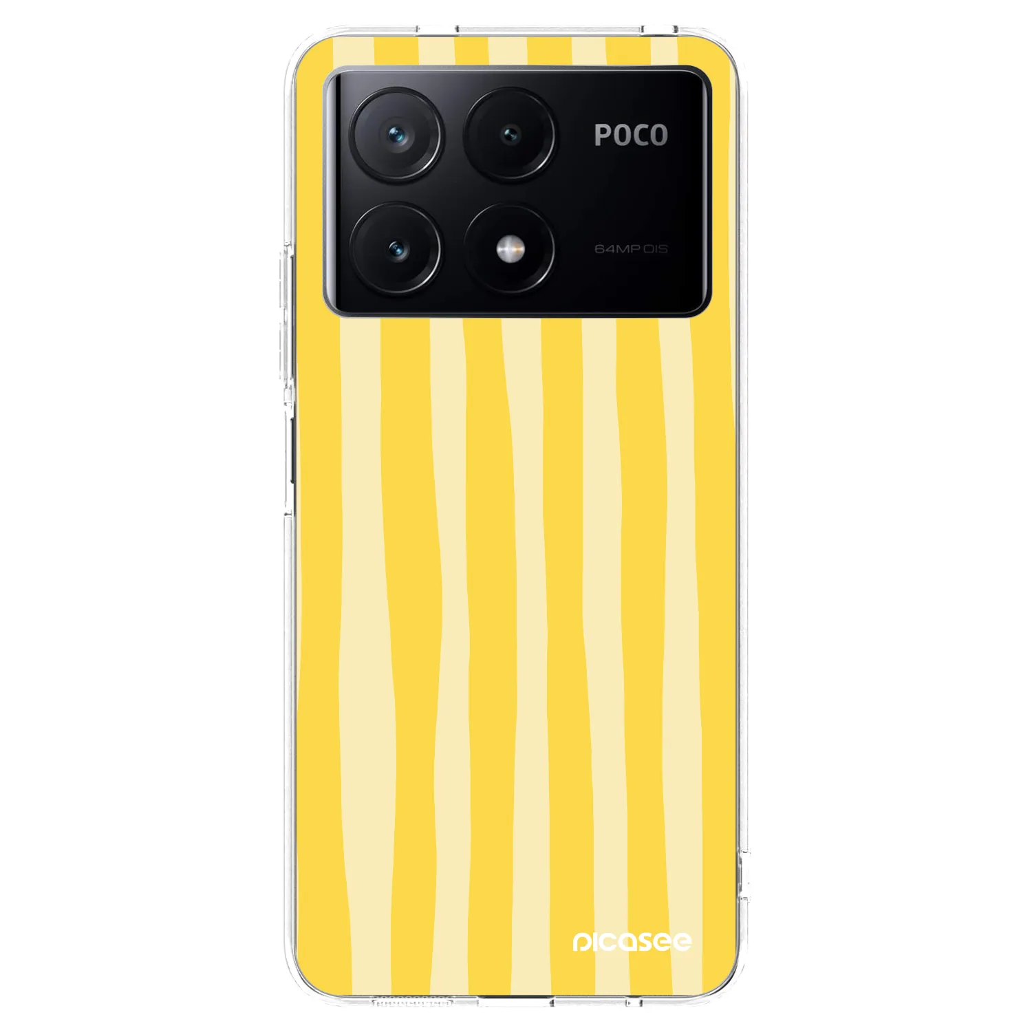 Picasee átlátszó szilikon tok az alábbi mobiltelefonokra Xiaomi Poco X6 Pro - Lines lemon