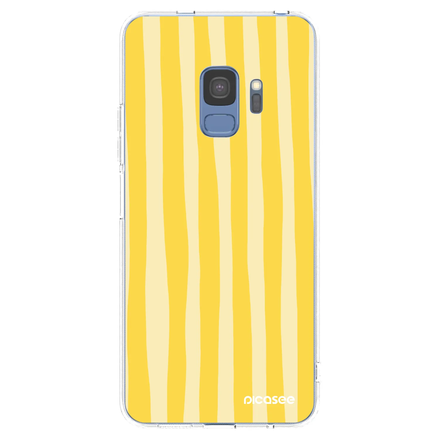 Picasee átlátszó szilikon tok az alábbi mobiltelefonokra Samsung Galaxy S9 G960F - Lines lemon