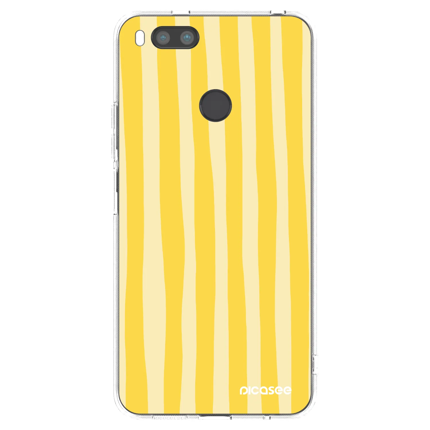 Picasee átlátszó szilikon tok az alábbi mobiltelefonokra Xiaomi Mi A1 Global - Lines lemon