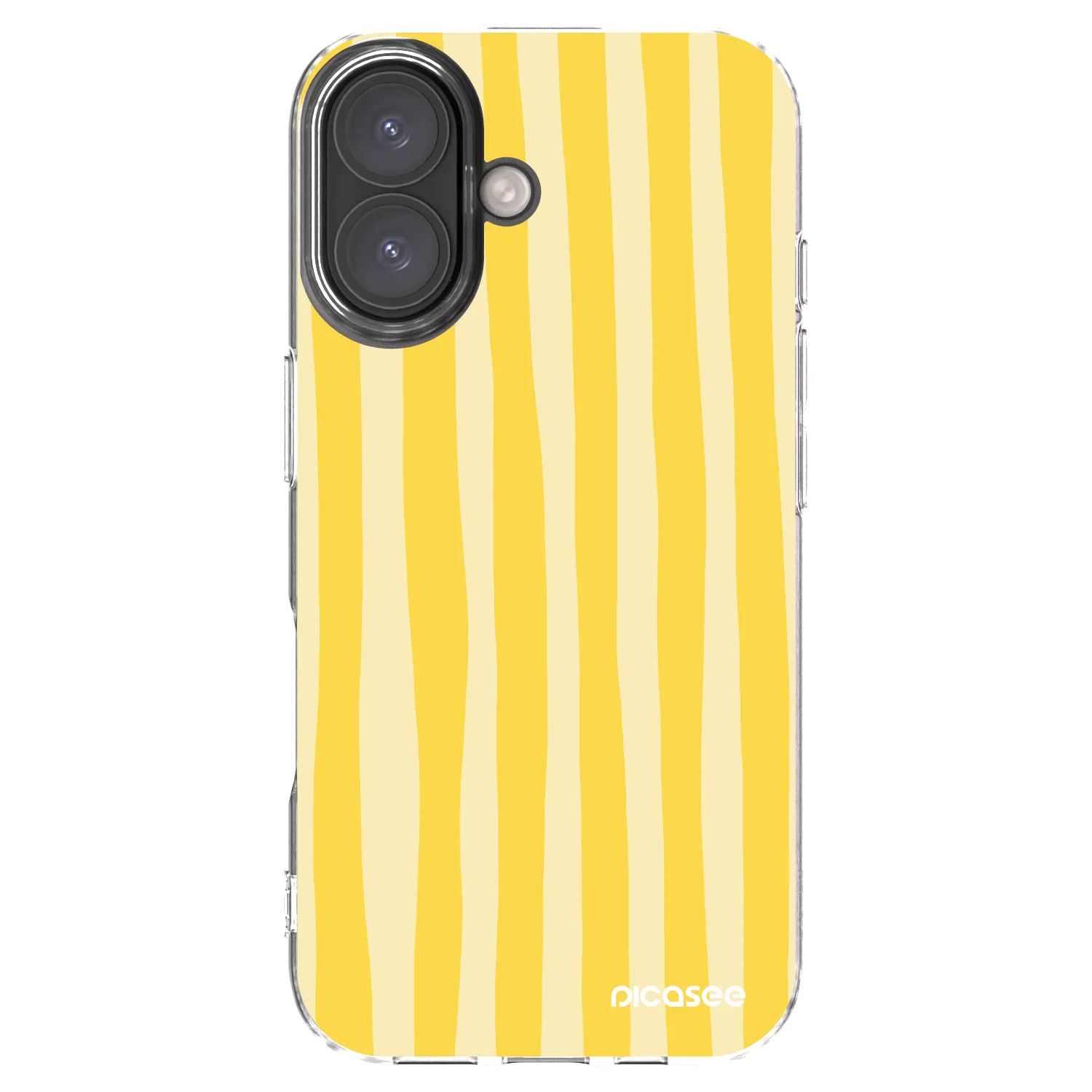 Picasee átlátszó szilikon tok az alábbi mobiltelefonokra Apple iPhone 16 - Lines lemon