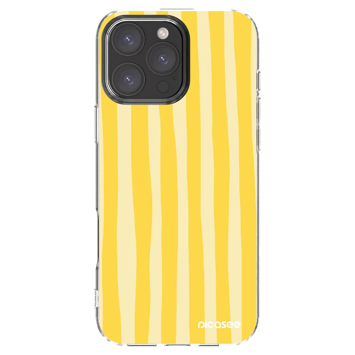 Picasee átlátszó szilikon tok az alábbi mobiltelefonokra Apple iPhone 16 Pro Max - Lines lemon