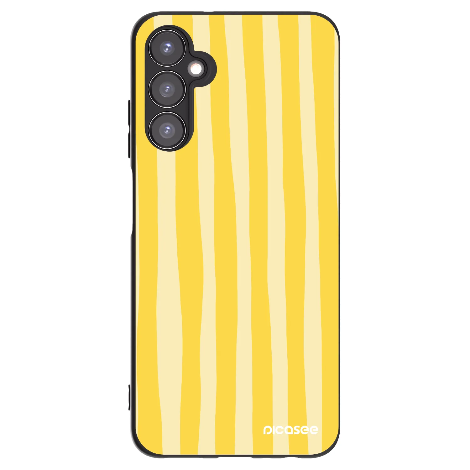 Picasee fekete szilikon tok az alábbi mobiltelefonokra Samsung Galaxy A05s A057G - Lines lemon