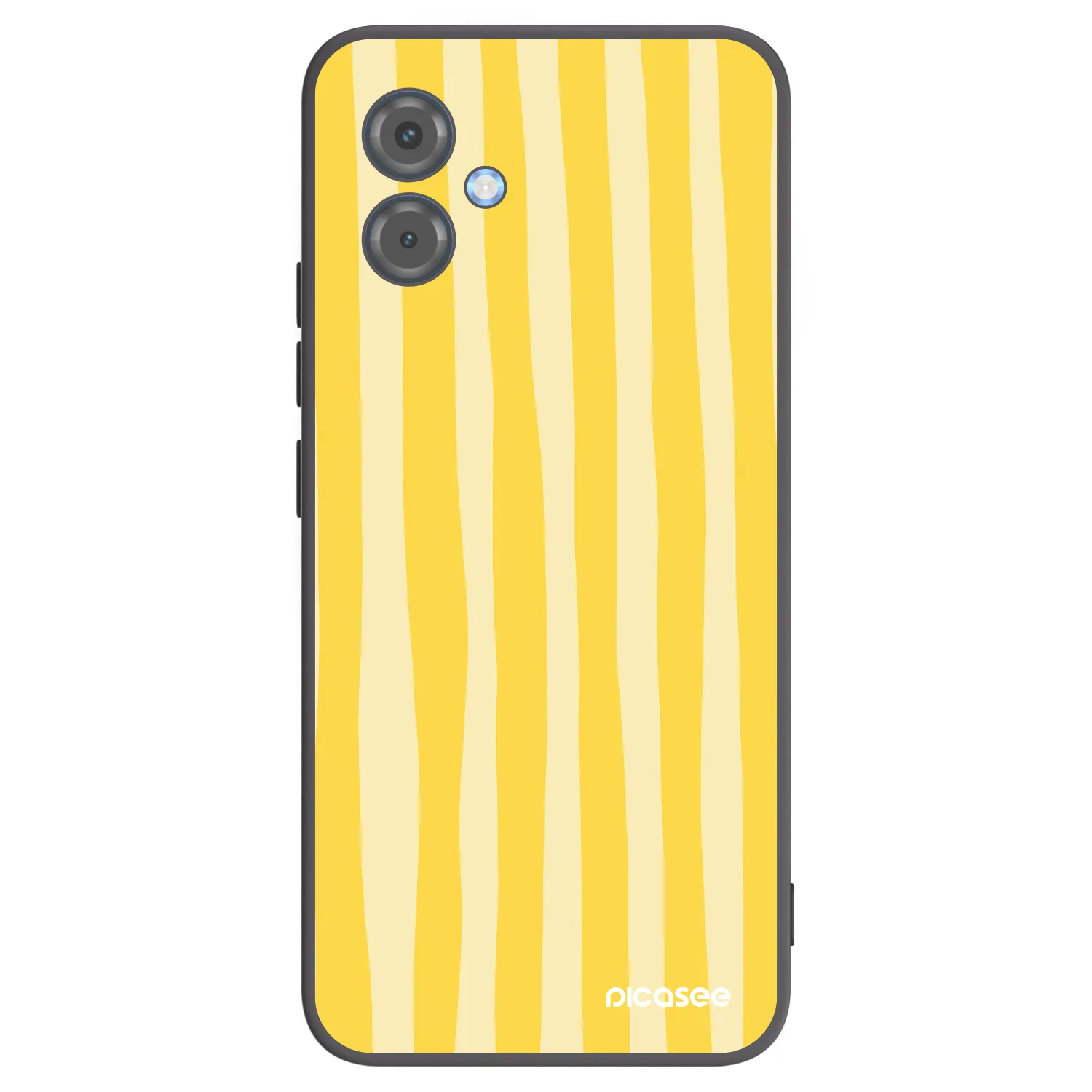 Picasee fekete szilikon tok az alábbi mobiltelefonokra Motorola Moto G14 - Lines lemon