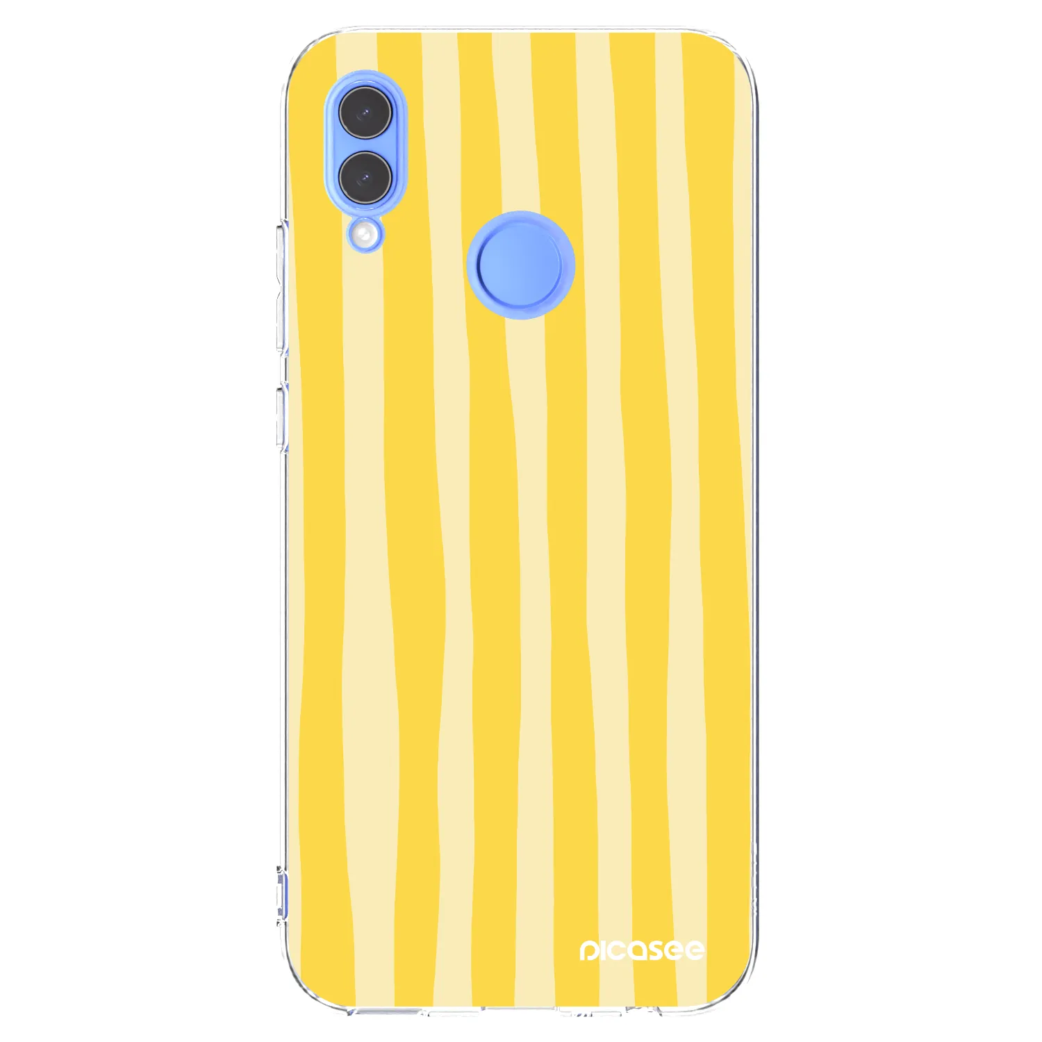 Picasee átlátszó szilikon tok az alábbi mobiltelefonokra Honor 10 Lite - Lines lemon