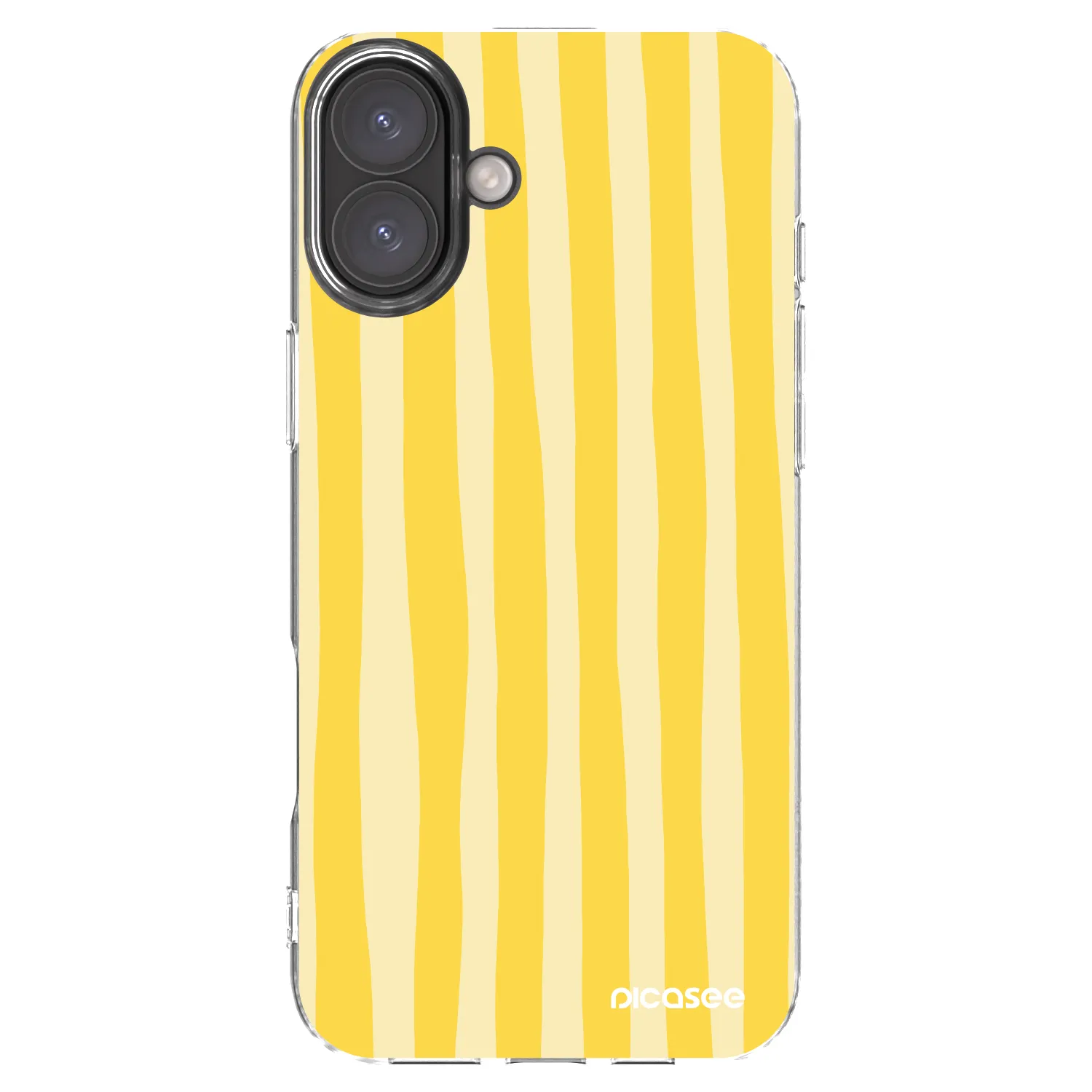 Picasee átlátszó szilikon tok az alábbi mobiltelefonokra Apple iPhone 16 Plus - Lines lemon