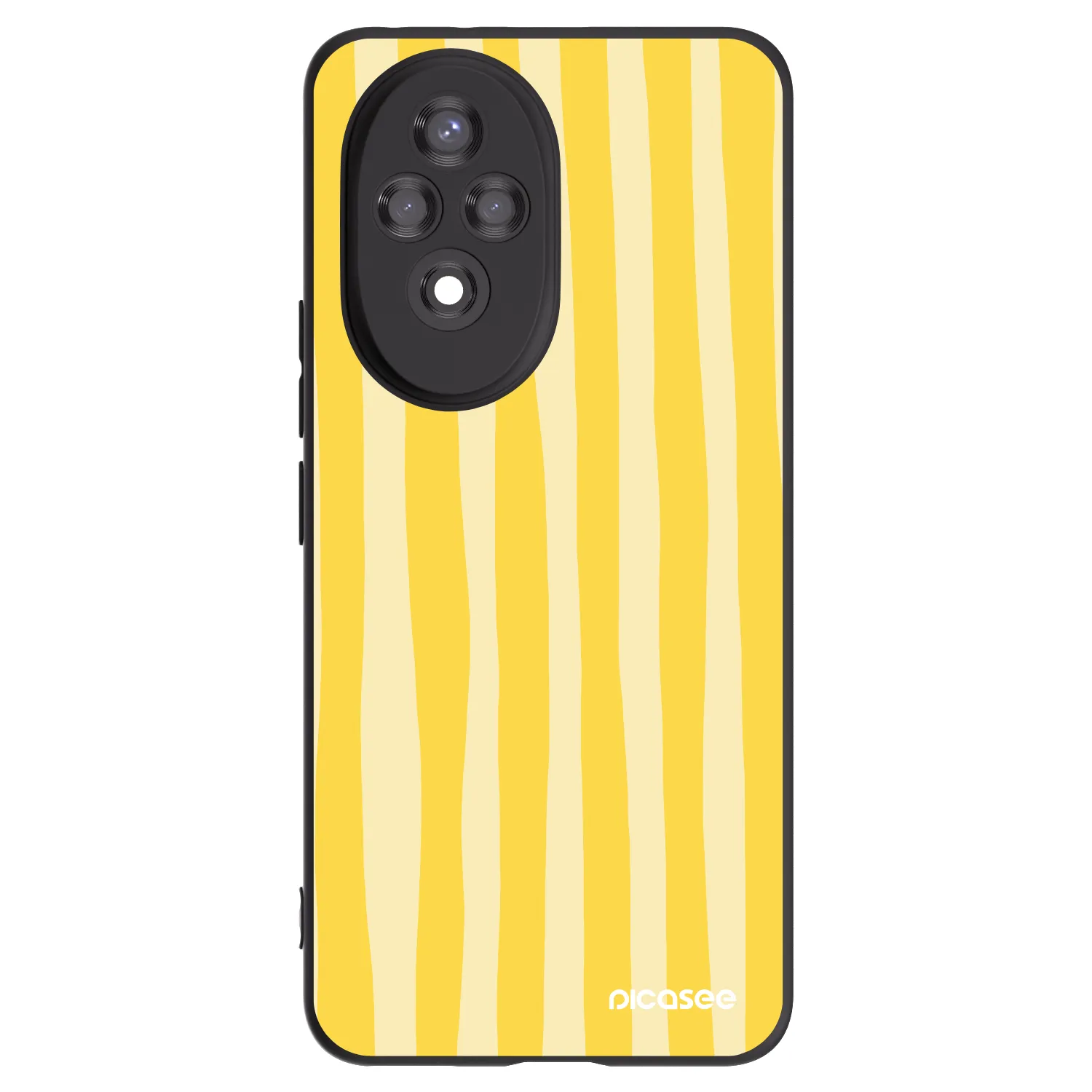 Picasee fekete szilikon tok az alábbi mobiltelefonokra Honor 200 5G - Lines lemon