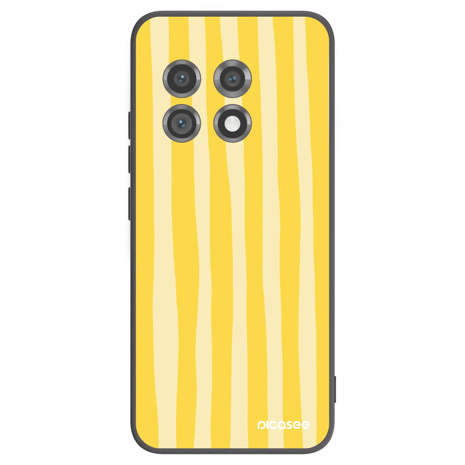 Picasee fekete szilikon tok az alábbi mobiltelefonokra OnePlus 11 5G - Lines lemon