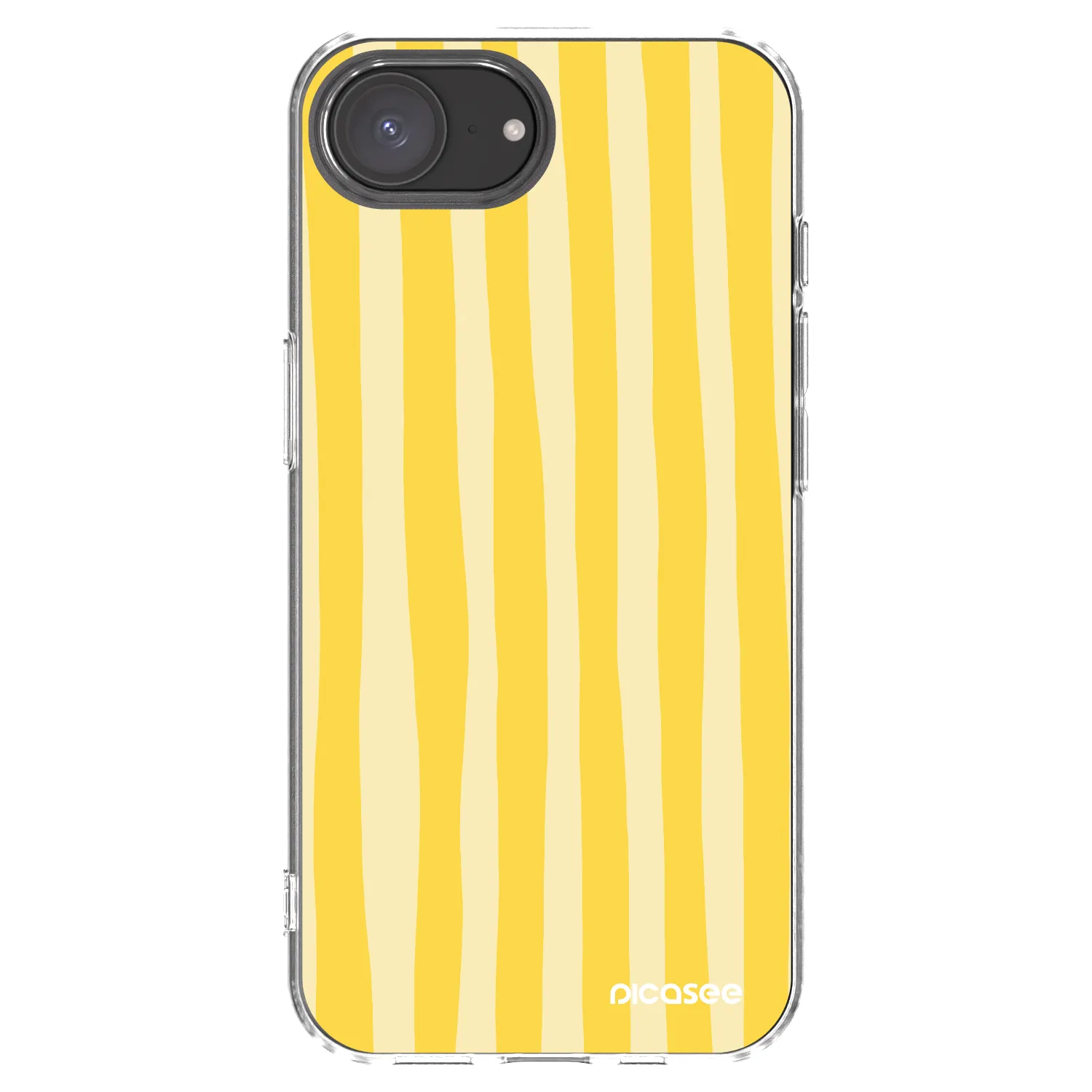 Picasee átlátszó szilikon tok az alábbi mobiltelefonokra Apple iPhone 16e - Lines lemon