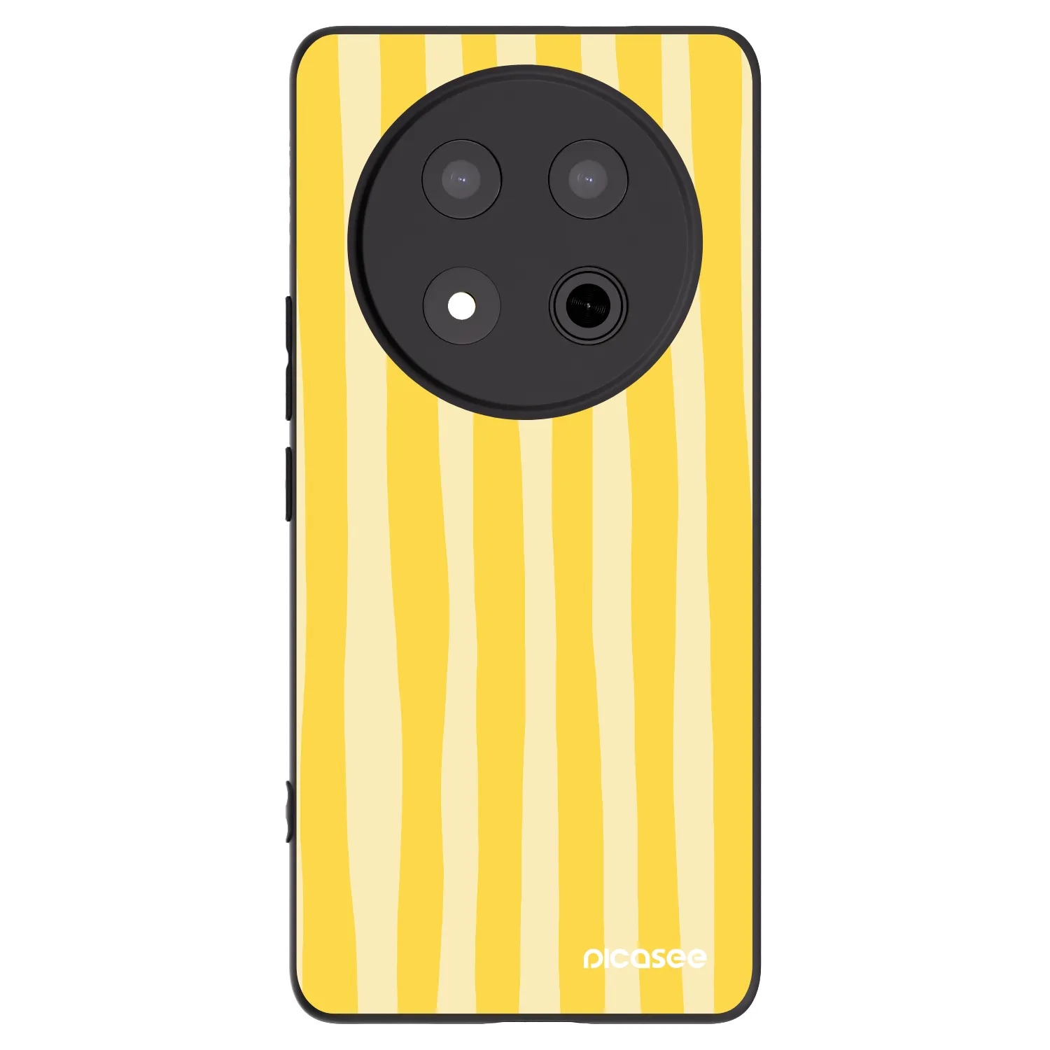 Picasee fekete szilikon tok az alábbi mobiltelefonokra Honor Magic7 Lite 5G - Lines lemon