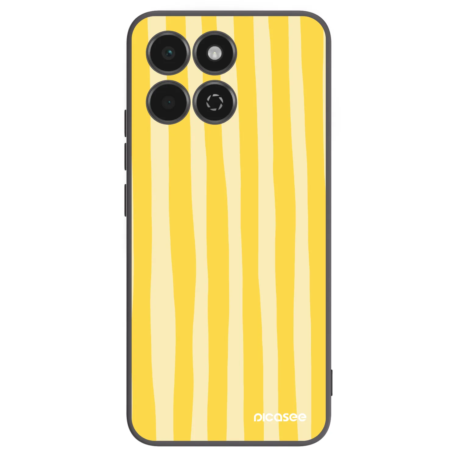 Picasee fekete szilikon tok az alábbi mobiltelefonokra Honor 200 Smart 5G - Lines lemon