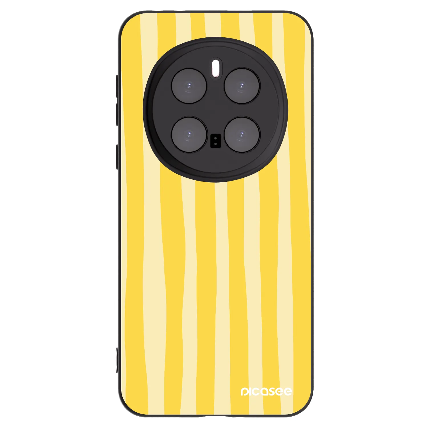 Picasee fekete szilikon tok az alábbi mobiltelefonokra Honor Magic7 Pro 5G - Lines lemon
