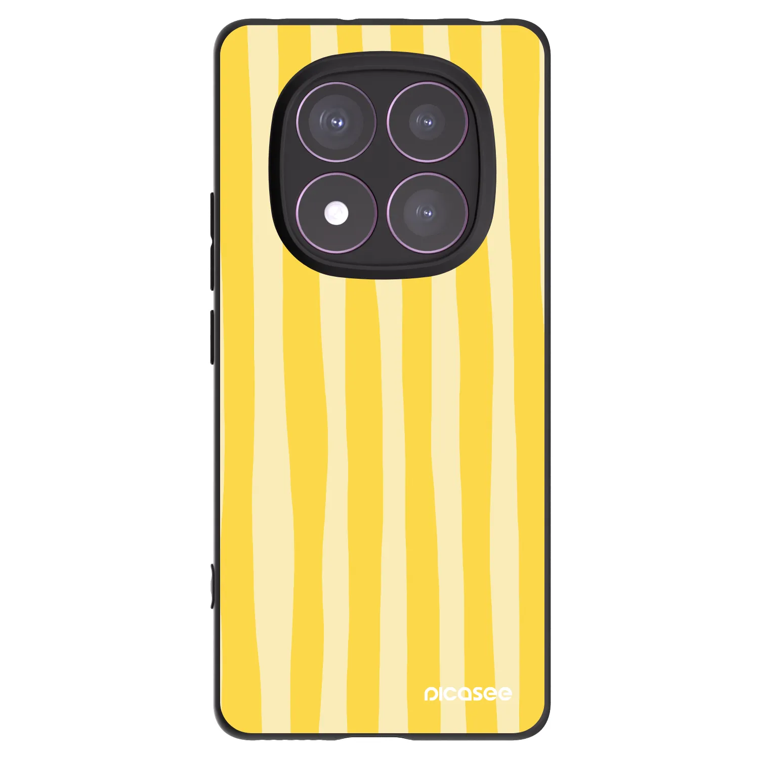 Picasee fekete szilikon tok az alábbi mobiltelefonokra Xiaomi Redmi Note 14 Pro 4G - Lines lemon