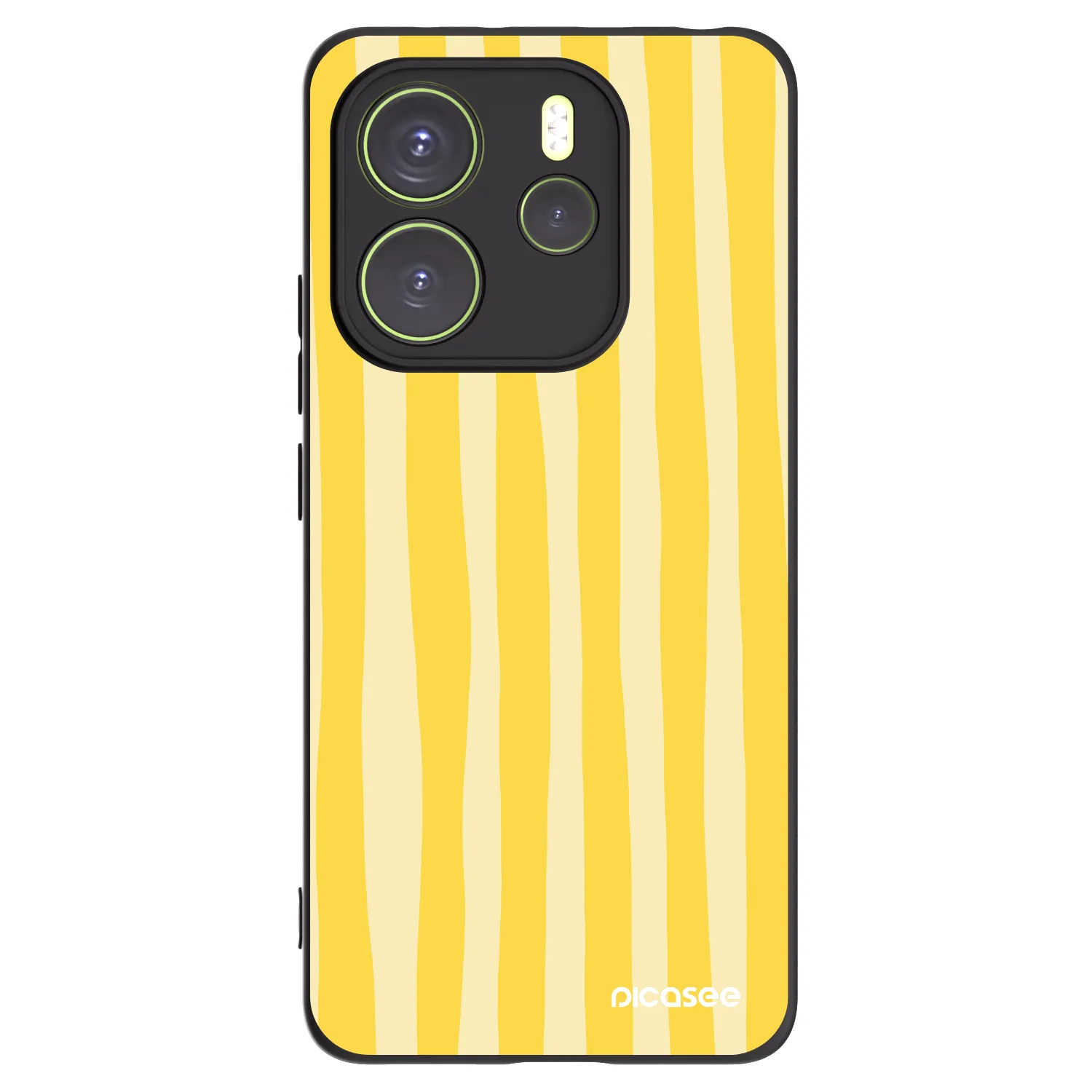 Picasee fekete szilikon tok az alábbi mobiltelefonokra Xiaomi Redmi Note 14 4G - Lines lemon