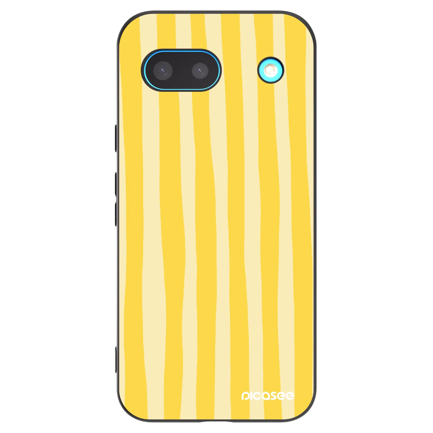 Picasee fekete szilikon tok az alábbi mobiltelefonokra Google Pixel 8 - Lines lemon