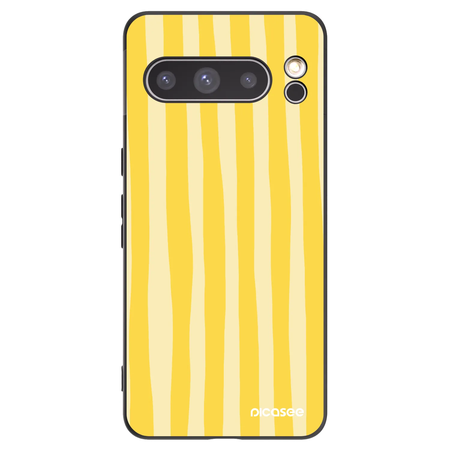 Picasee fekete szilikon tok az alábbi mobiltelefonokra Google Pixel 8 Pro - Lines lemon