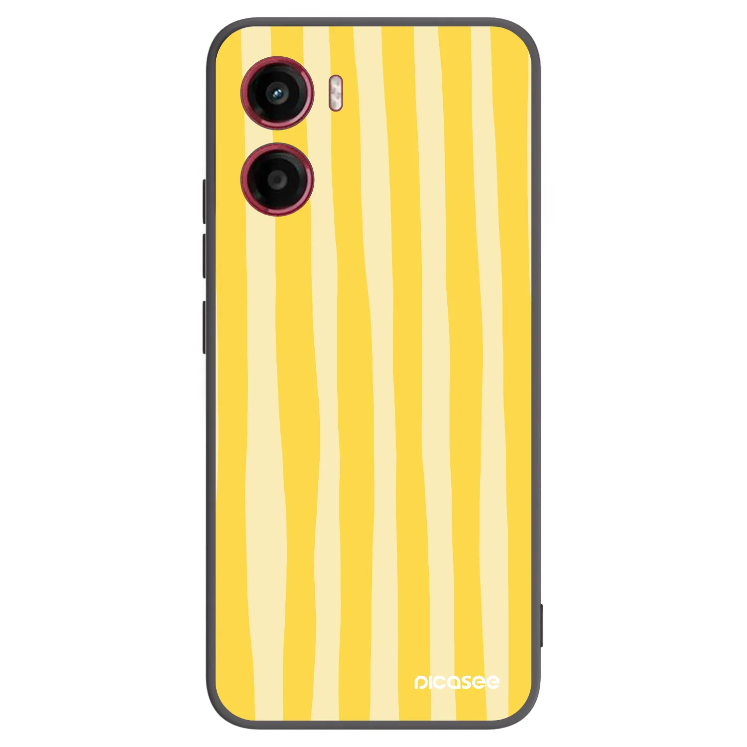 Picasee fekete szilikon tok az alábbi mobiltelefonokra Motorola Moto G05 - Lines lemon