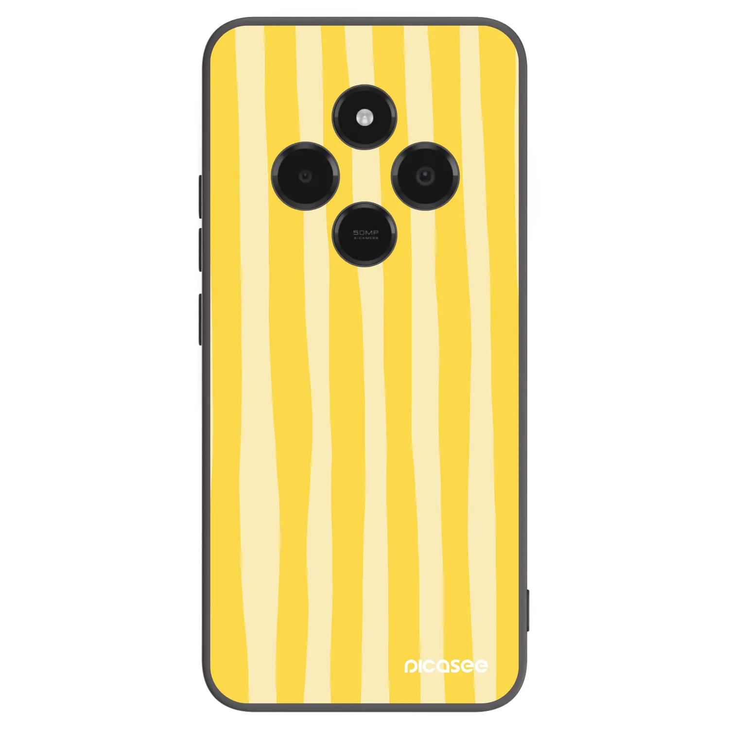 Picasee fekete szilikon tok az alábbi mobiltelefonokra Xiaomi Poco C75 - Lines lemon