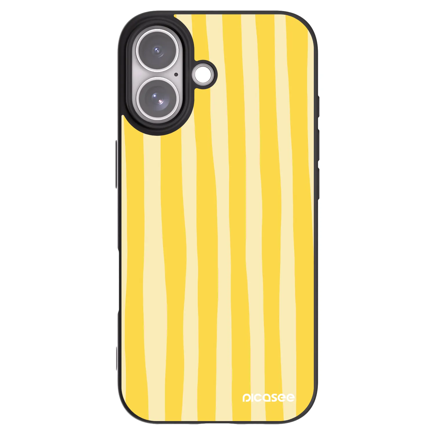 Picasee fekete szilikon tok az alábbi mobiltelefonokra Apple iPhone 17 - Lines lemon