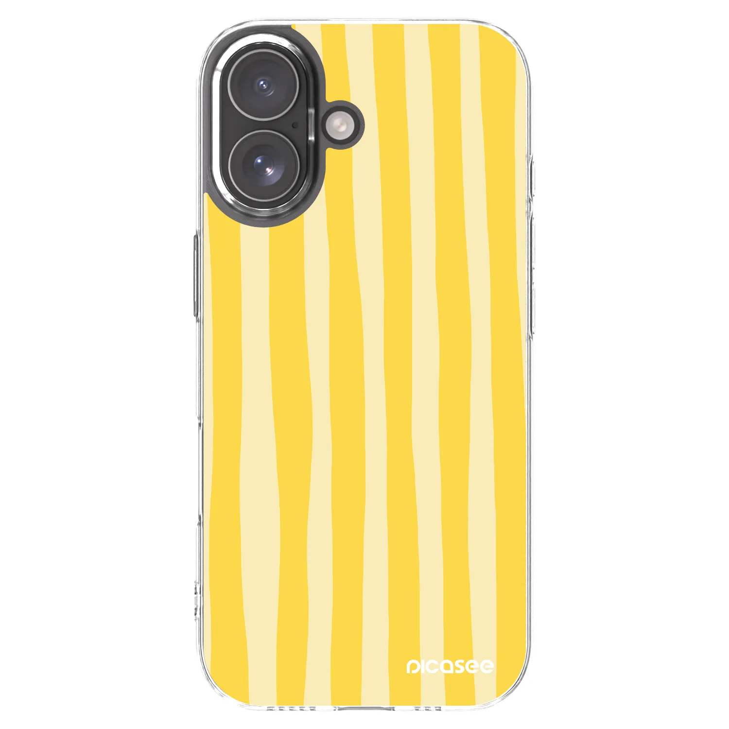 Picasee átlátszó szilikon tok az alábbi mobiltelefonokra Apple iPhone 17 - Lines lemon