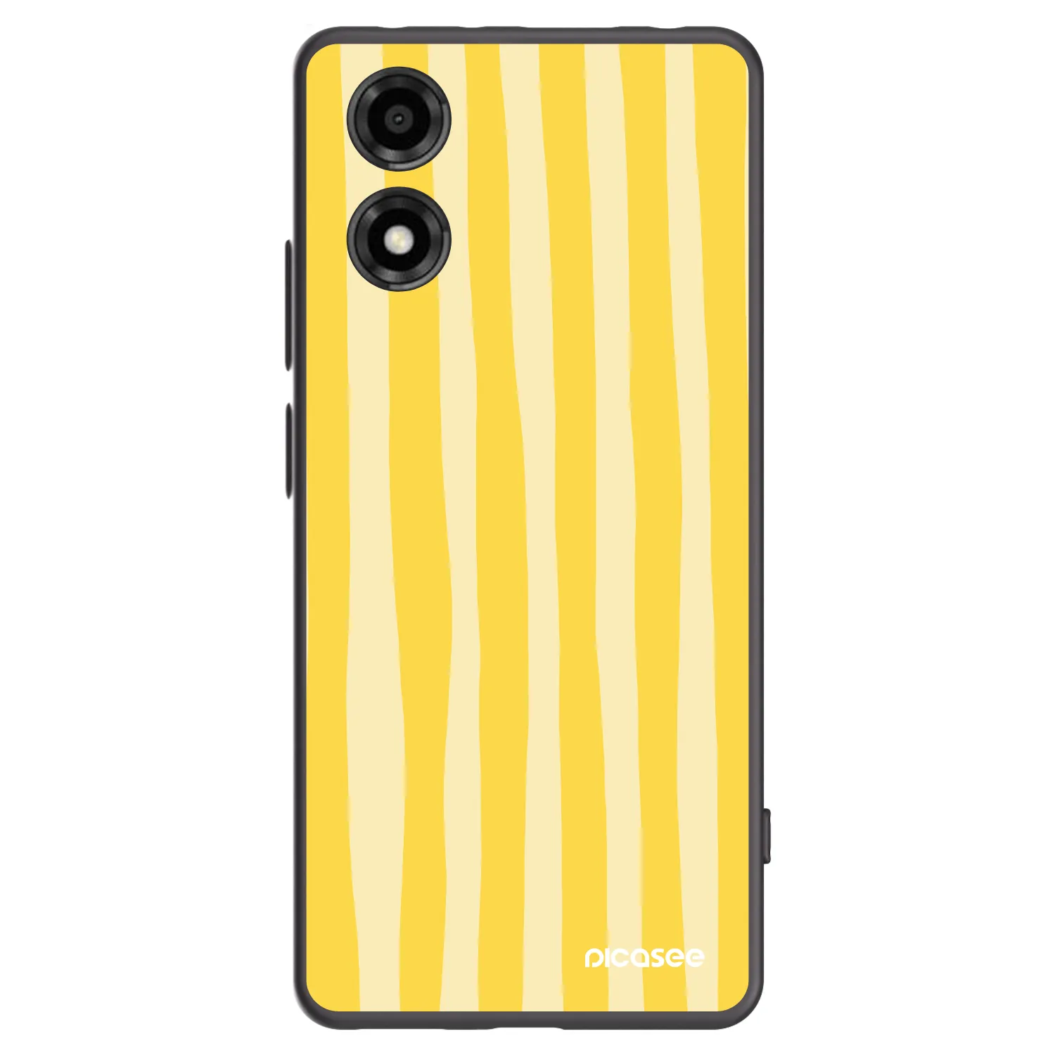 Picasee fekete szilikon tok az alábbi mobiltelefonokra Motorola Moto E14 - Lines lemon