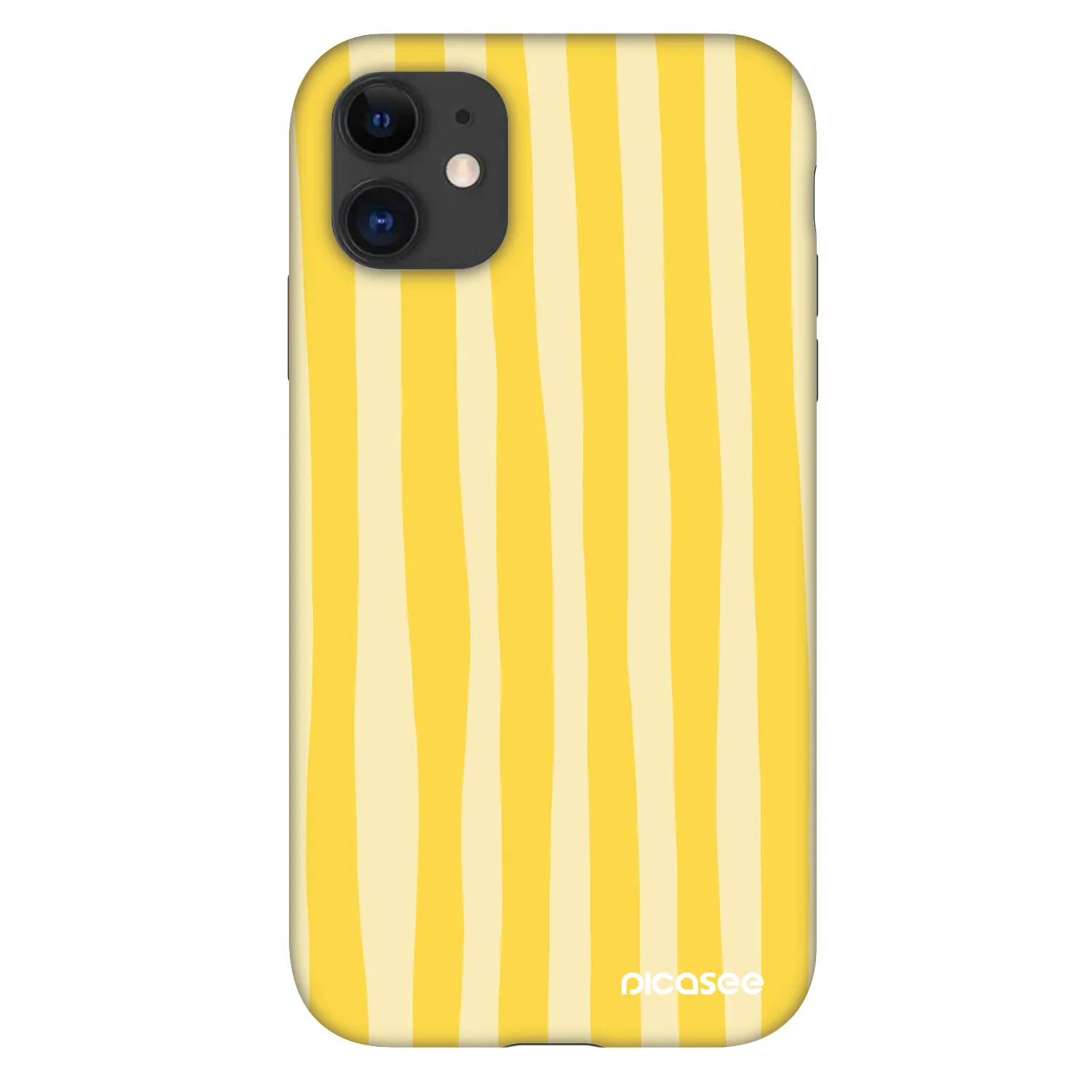 Picasee Fashion Case Apple iPhone 11 - Lines lemon