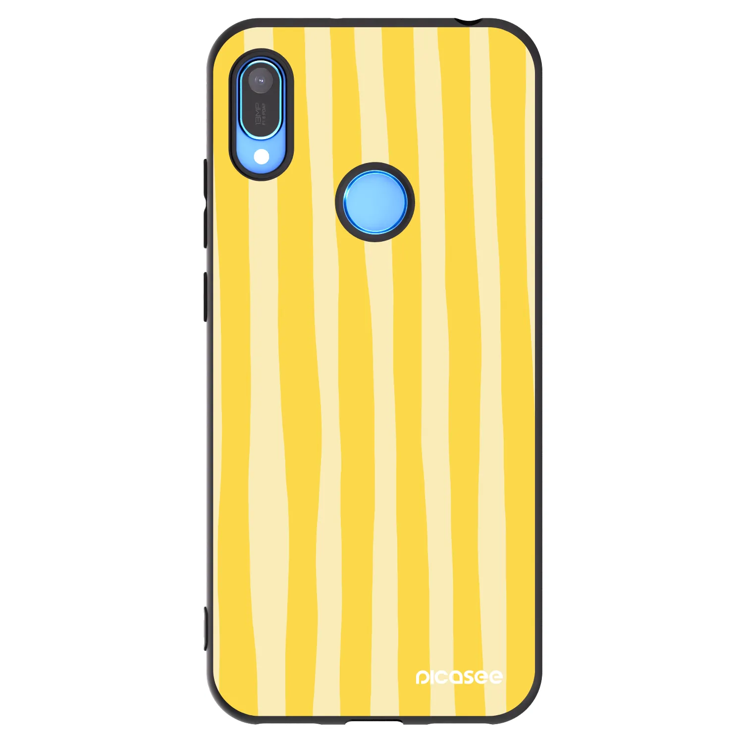Picasee fekete szilikon tok az alábbi mobiltelefonokra Huawei Y6 2019 - Lines lemon